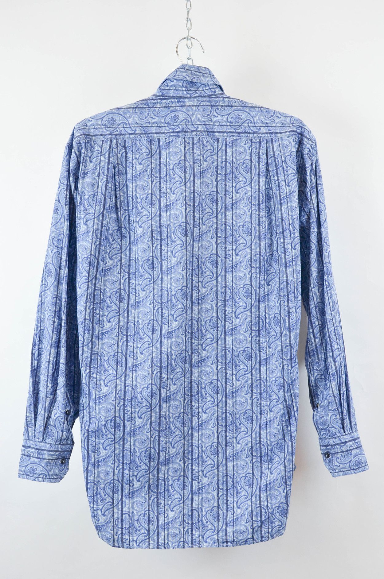Canali Canali Italian Sportswear Blue Abstract Pattern Shirt S-M Size US S / EU 44-46 / 1 - 2 Thumbnail
