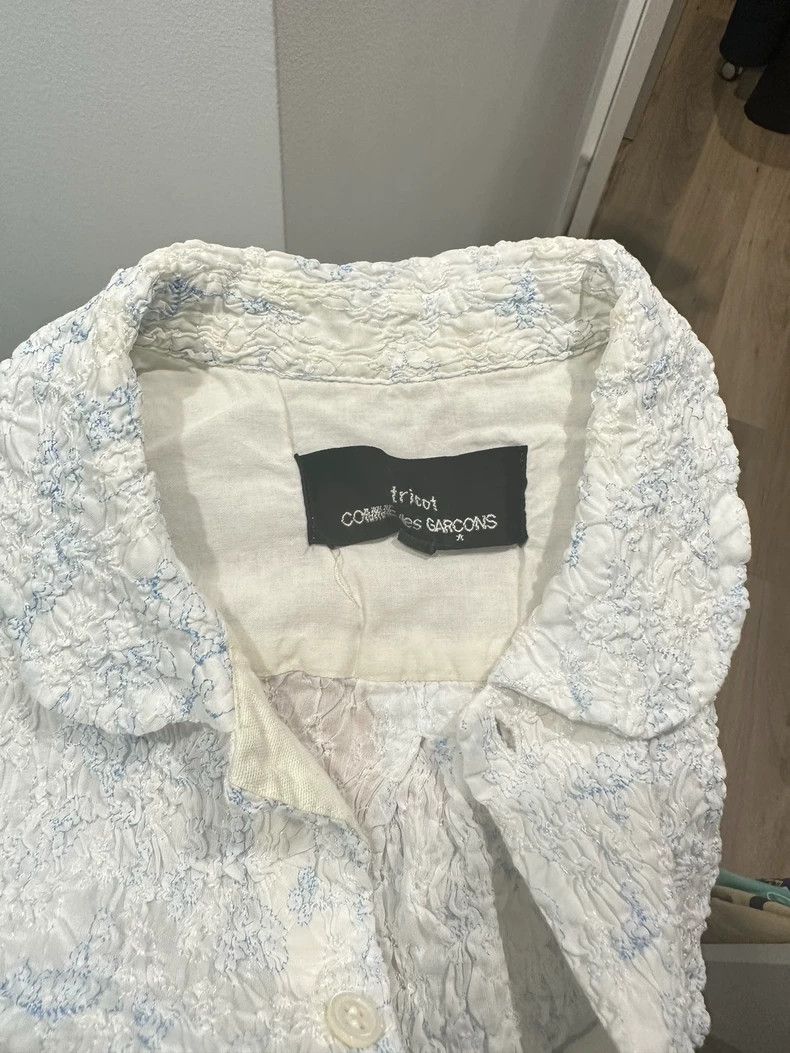 Comme des Garcons Comme Des Garcons White and blue short sleeves 2504-Nextarr Size M / US 6-8 / IT 42-44 - 8 Thumbnail