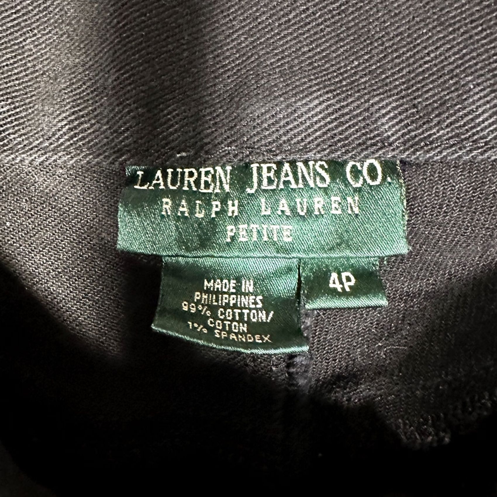 Ralph Lauren Lauren Jeans Co Ralph Lauren Womens Jeans 4P Cotton Stretch Straight Leg Pockets Logo Black 27W Regular Petite Men/Women: Women Size 27" / US 4 / IT 40 - 5 Thumbnail