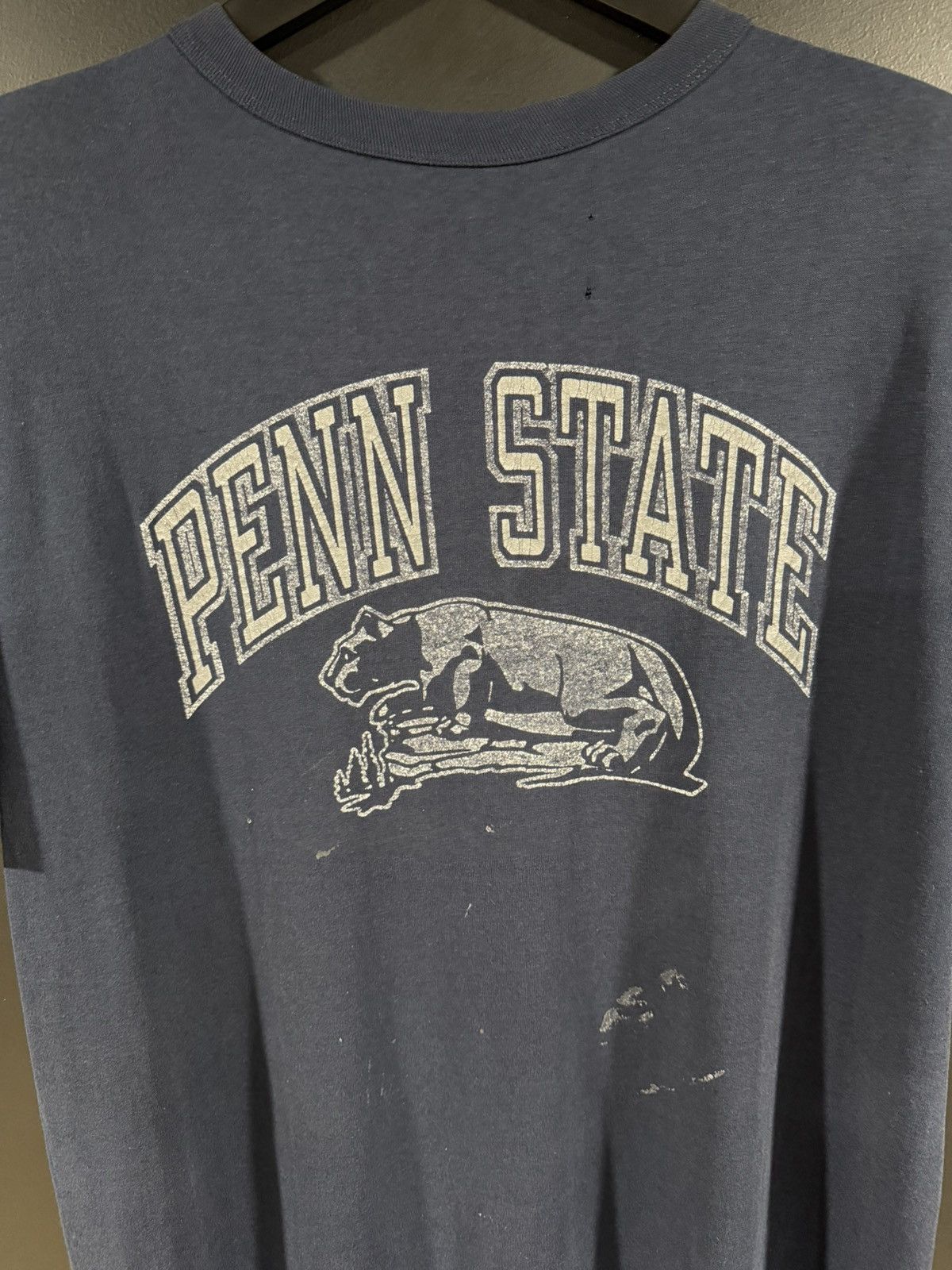 Vintage 1990s Vintage Penn State Single Stitch Distressed NCAA Tee L Size US L / EU 52-54 / 3 - 2 Thumbnail