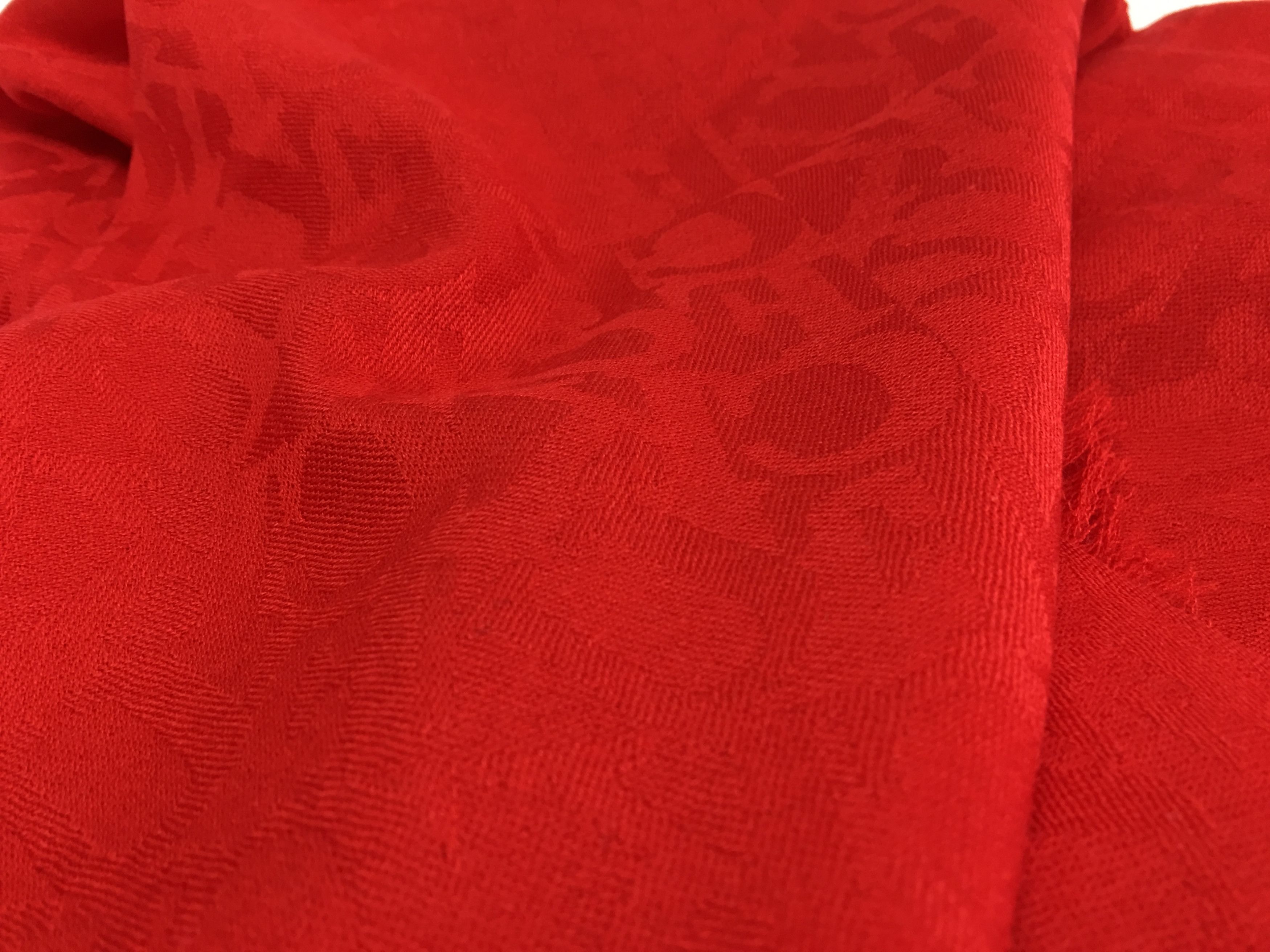 Supreme Supreme Fuck Pattern Wool Scarf Red 17FW Size ONE SIZE - 5 Thumbnail