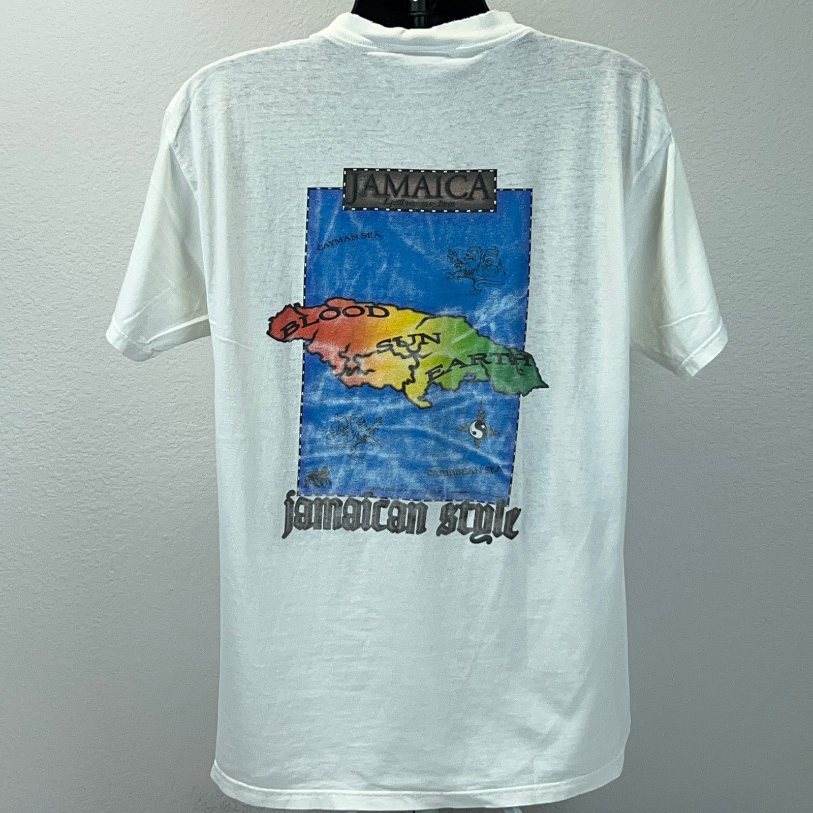 Vintage Vintage 90s Distressed Jamaica T Shirt XL X-Large Size US XL / EU 56 / 4 - 3 Thumbnail