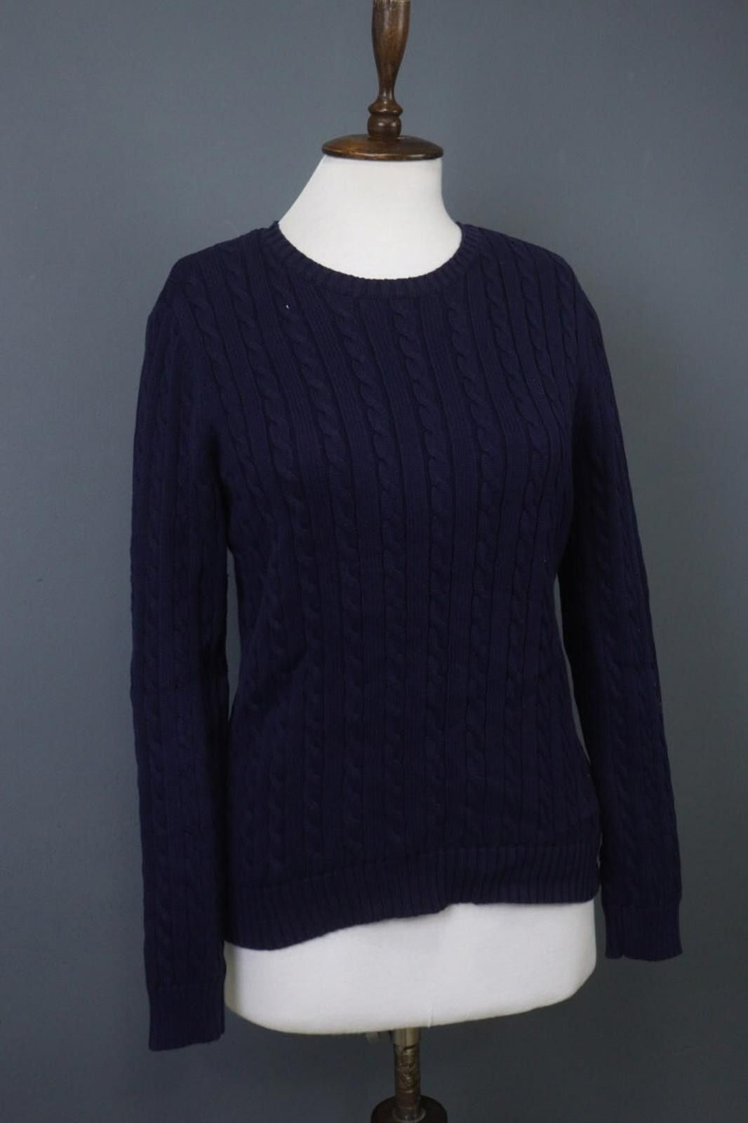 Lauren Ralph Lauren Lauren Ralph Lauren Navy Cotton Knit Pullover Sweater Size S Size S / US 4 / IT 40 - 6 Thumbnail