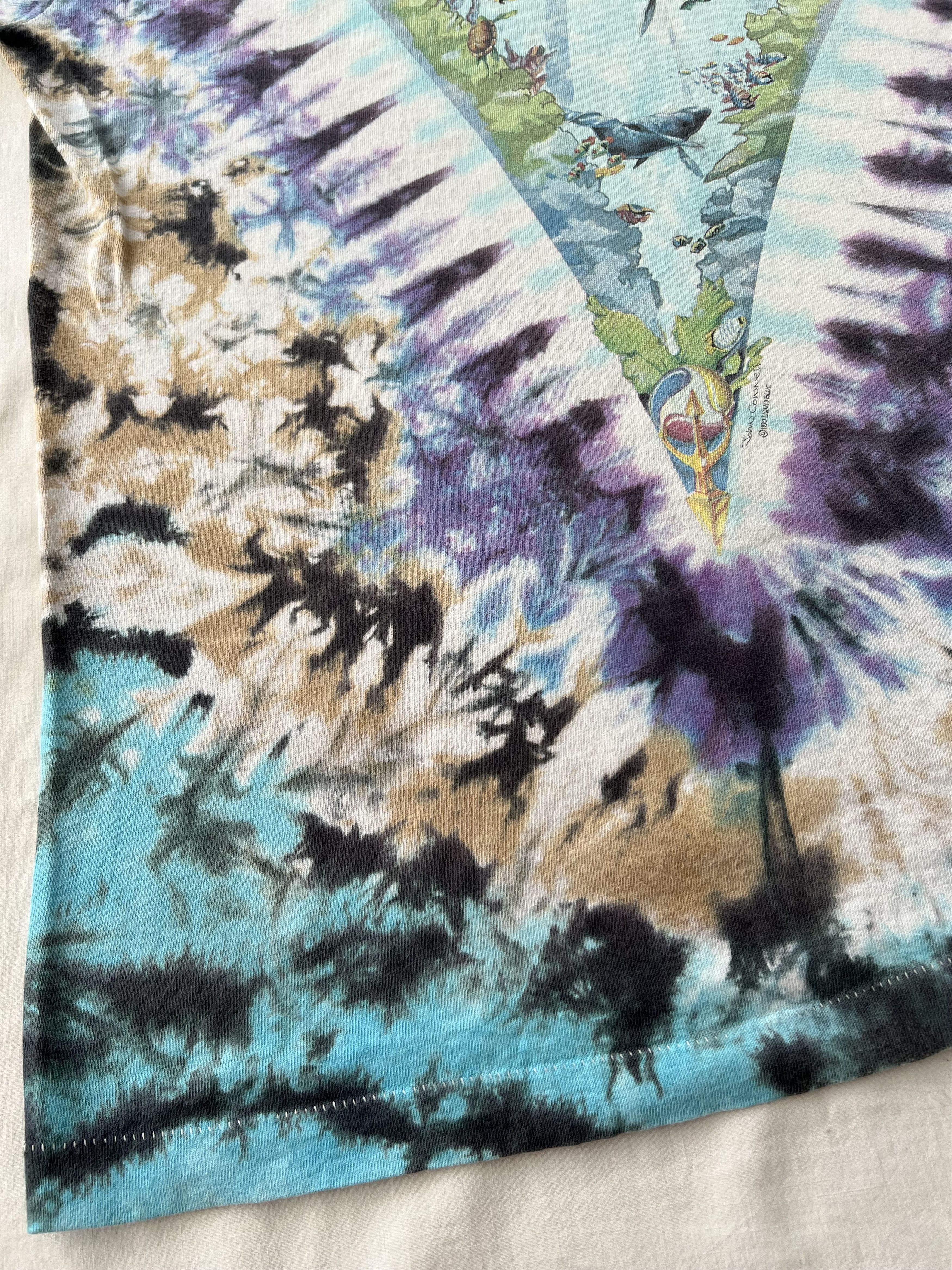 Liquid Blue Vintage 1990 Liquid Blue John Connell Ocean Dolphin T-shirt Size US XL / EU 56 / 4 - 16 Thumbnail