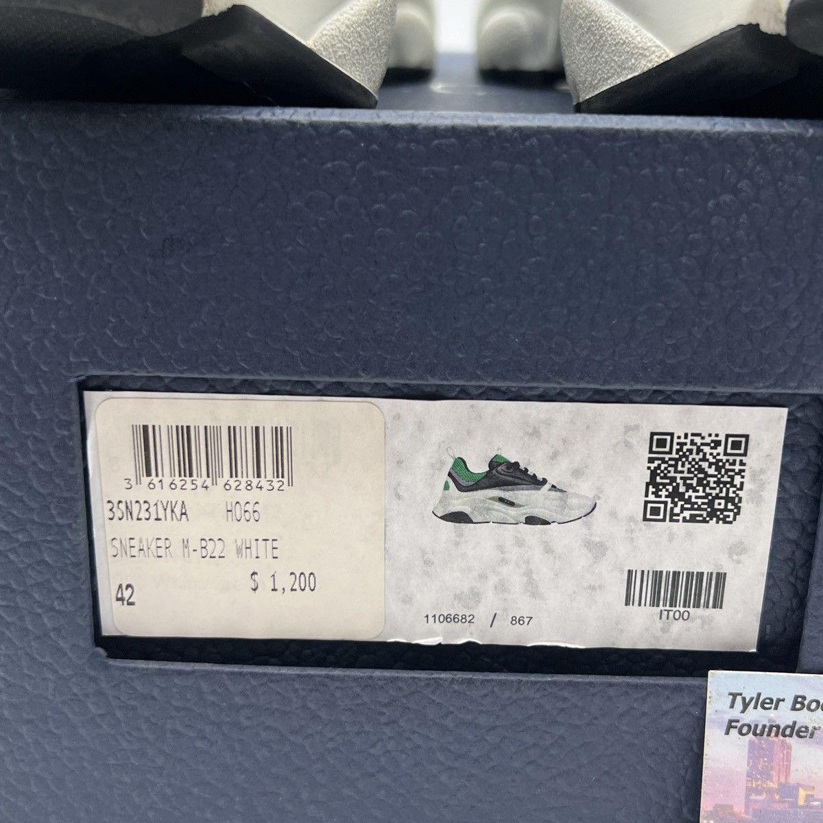 Dior Dior b22 white green Size US 9 / EU 42 - 6 Thumbnail