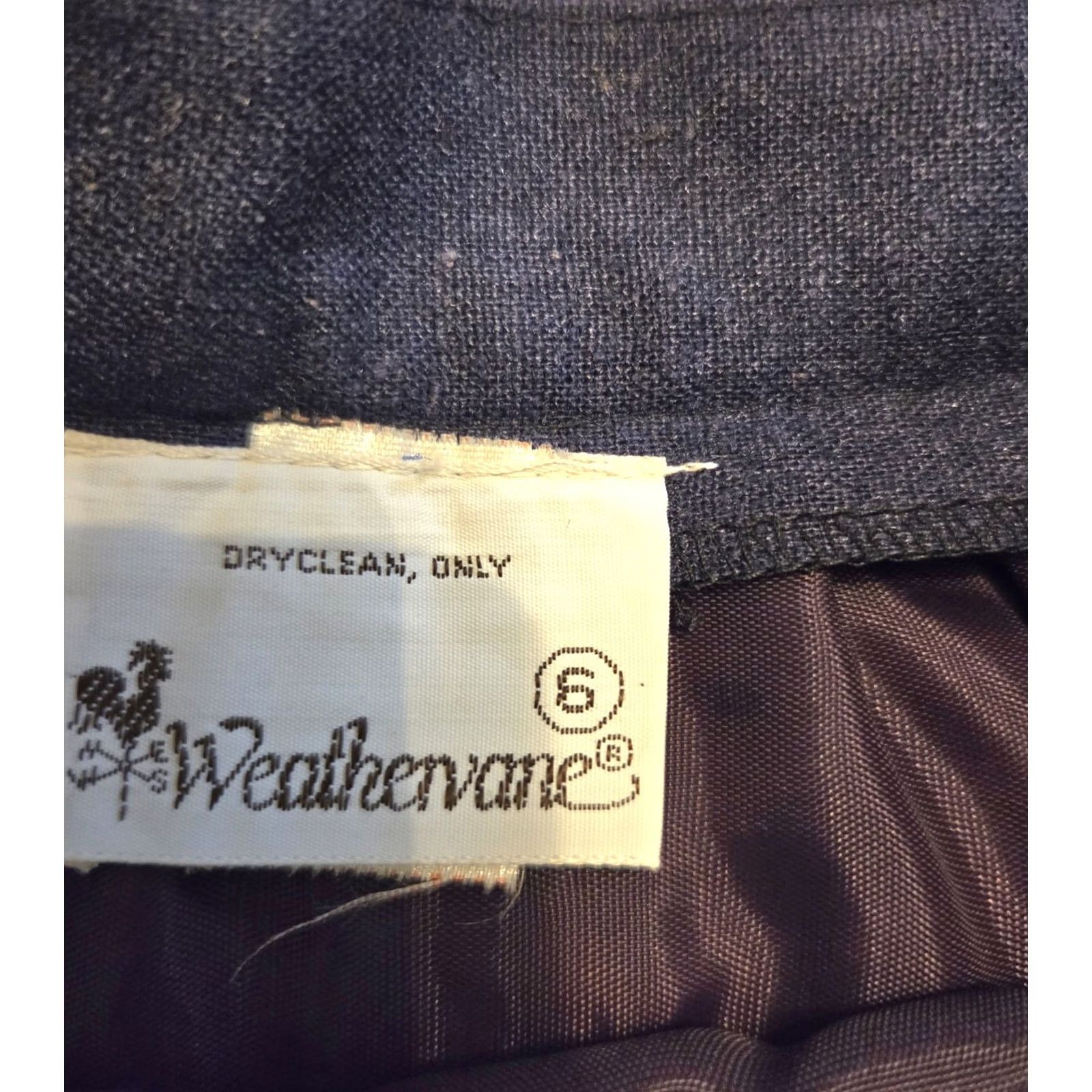 Vintage VINTAGE Weathervane Navy Blue Silk Twill Secretary/Geek Skirt 90s 6 Womens Size 28" / US 6 / IT 42 - 2 Thumbnail