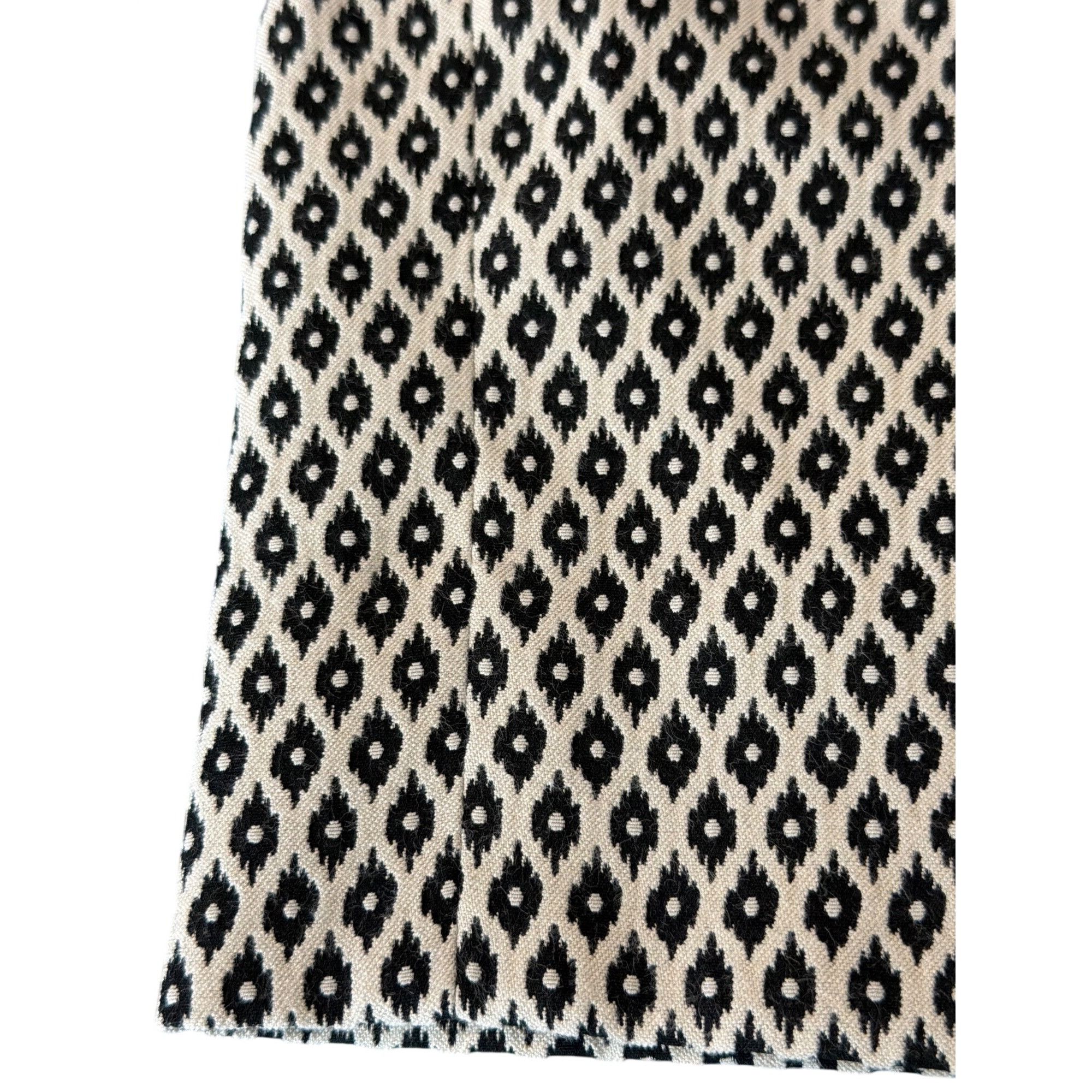 Ann Taylor Ann Taylor Devin Cropped Leg Pants Black White Geometric Tex Size 26" / US 2 / IT 38 - 2 Thumbnail