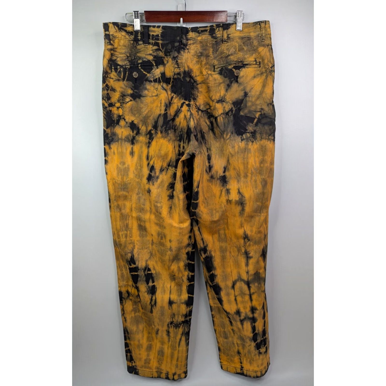 Faded Glory VINTAGE Faded Glory Pants Khaki Tie Dye Rust Chino 38x32 Loose Skater Grunge Y2K Mens Cargo 90s Streetwear Baggy Yellow 100% Cotton (Mexico) Size US 38 / EU 54 - 4 Thumbnail