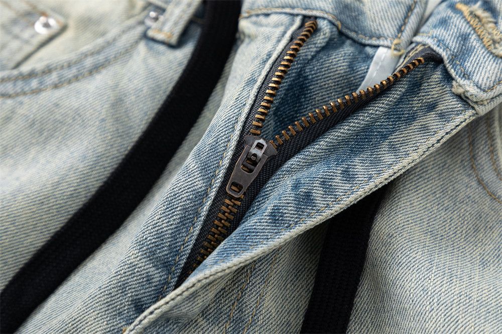 Japanese Brand × Jean Washed distressed loose wide-leg drawstring straight jeans Size US 32 / EU 48 - 5 Thumbnail
