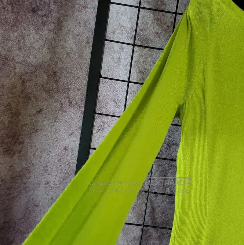 Burberry Burberry Spring Autumn Fluorescent Green Knit Top. Size M / US 6-8 / IT 42-44 - 9 Thumbnail