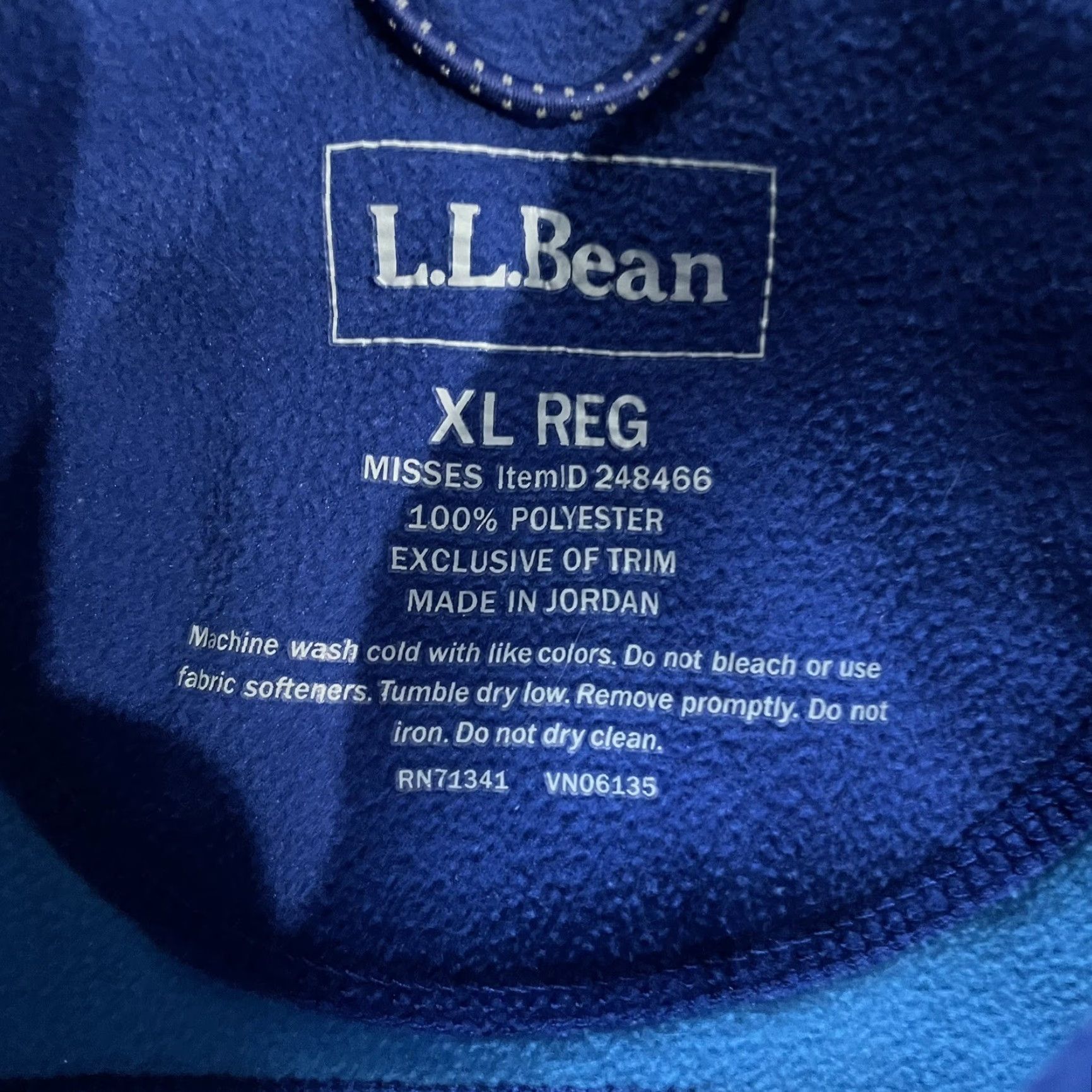 Vintage L.L.Bean Jacket 100% polyester Blue zip-up Mens Size XL Size US XL / EU 56 / 4 - 4 Thumbnail