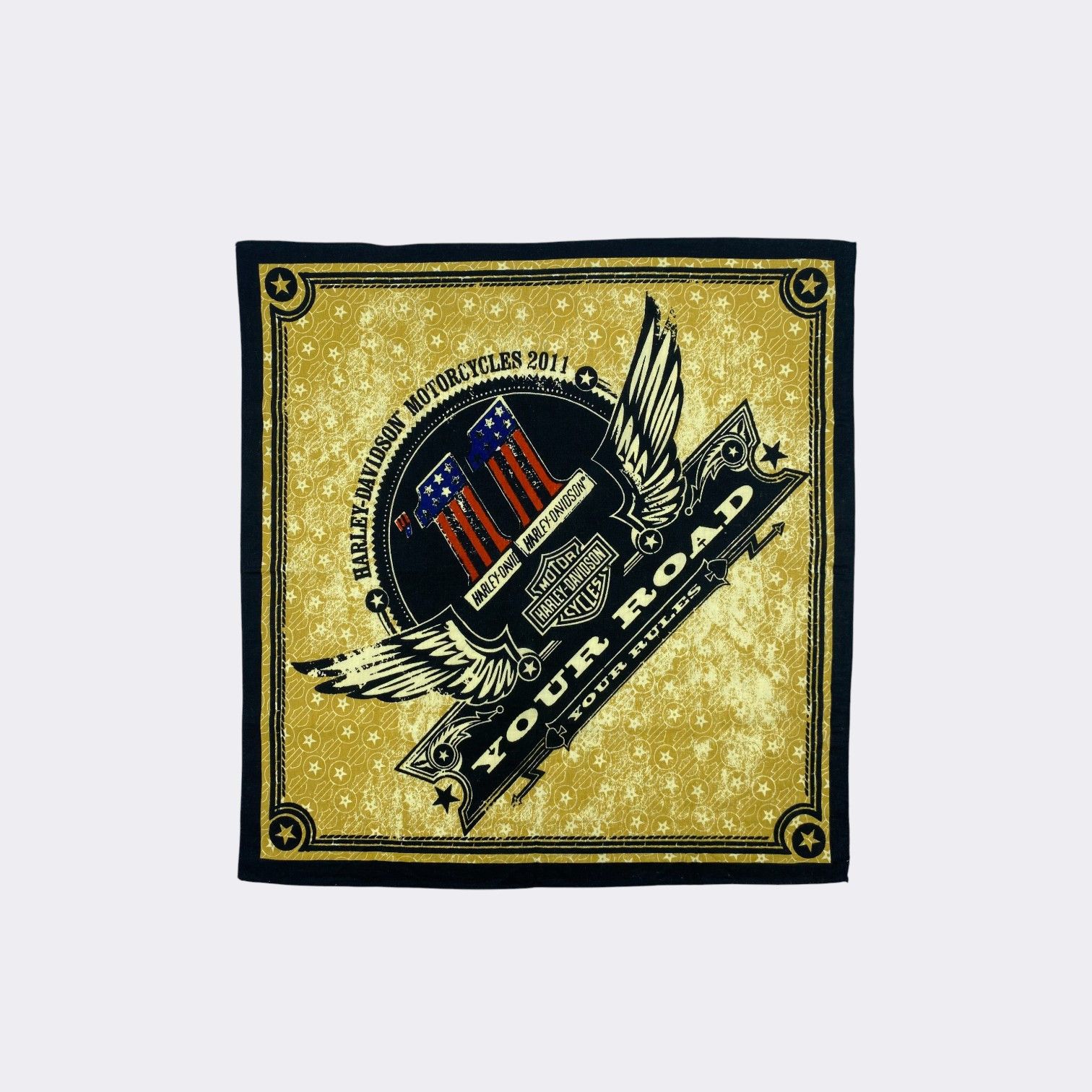 Harley Davidson × Vintage Vintage Harley Davidson Handkerchief Neckerchief H203Q Size ONE SIZE - 2 Thumbnail