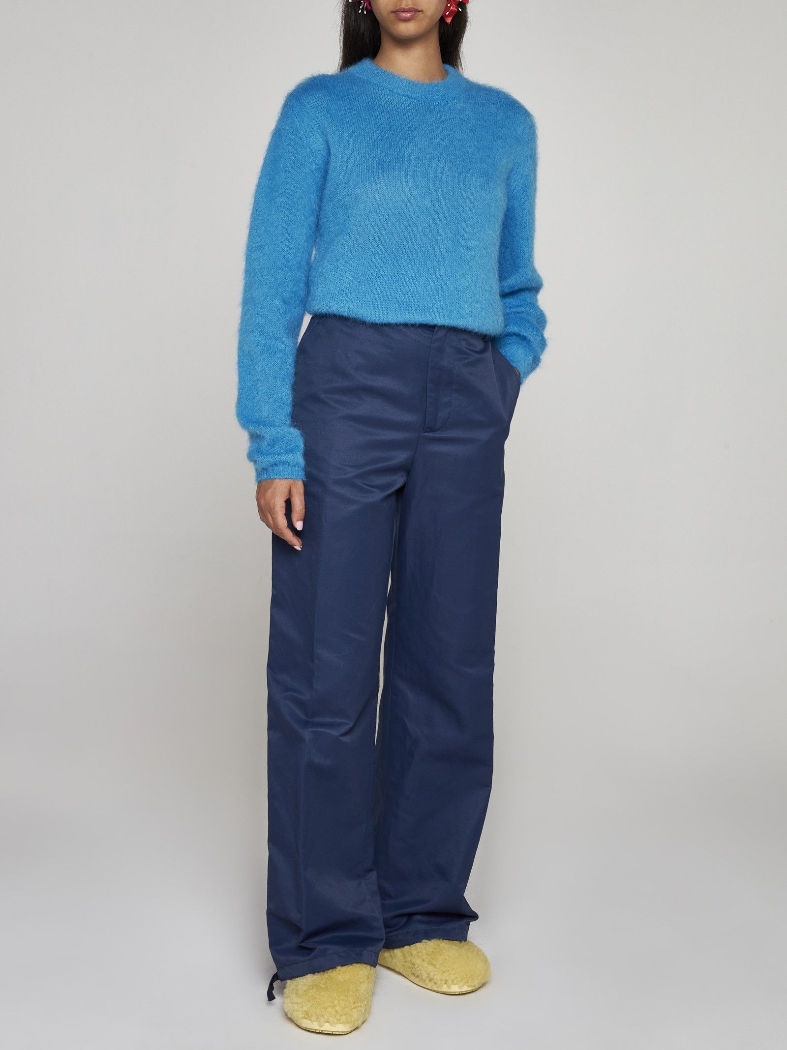 Marni o1y1125 Crewneck Sweater in Azure Size M / US 6-8 / IT 42-44 - 5 Thumbnail