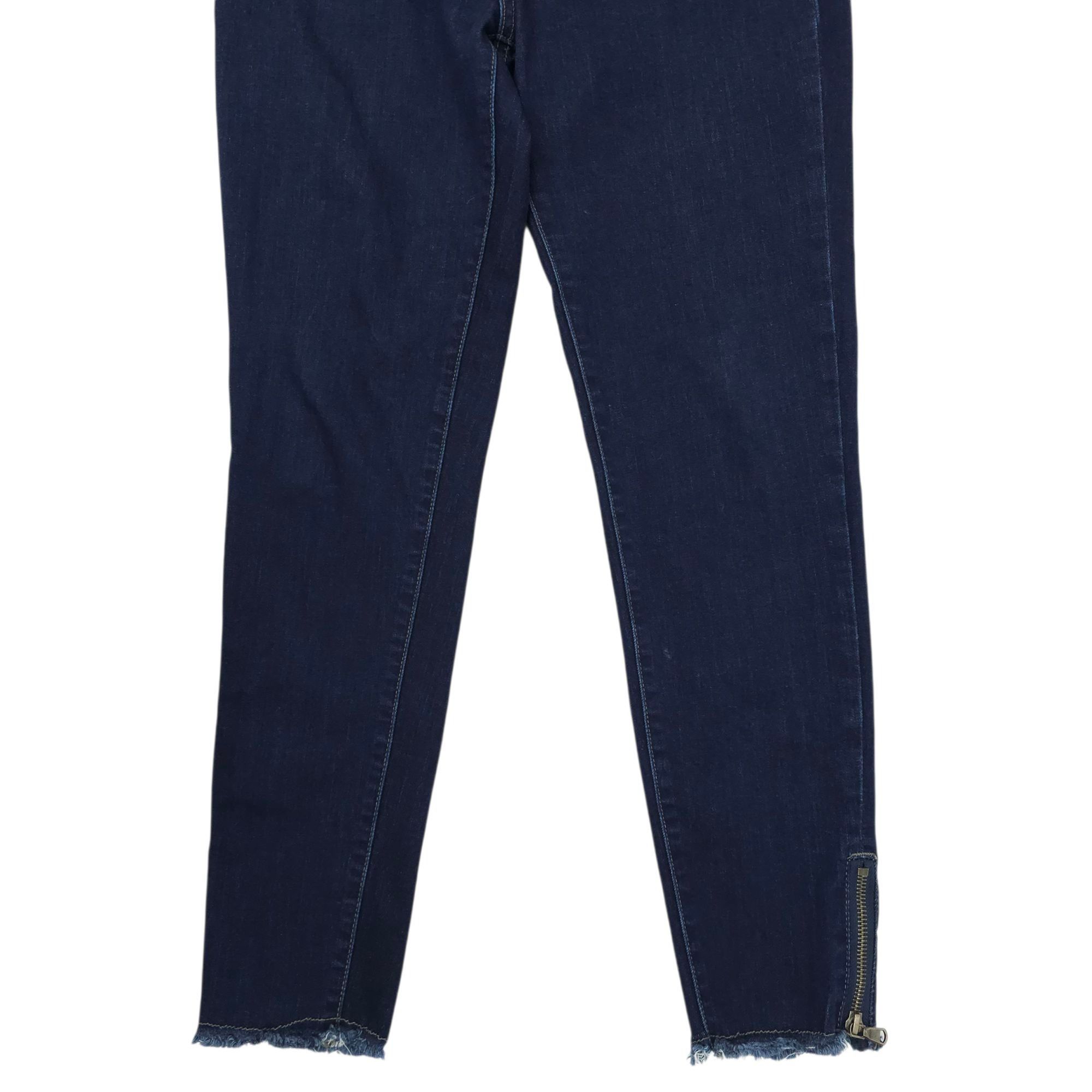 Kancan USA KanCan Mid Rise Crop Skinny Jeans Womens 9/28 Dark Wash Zipp Size 30" / US 8 / IT 44 - 11 Thumbnail