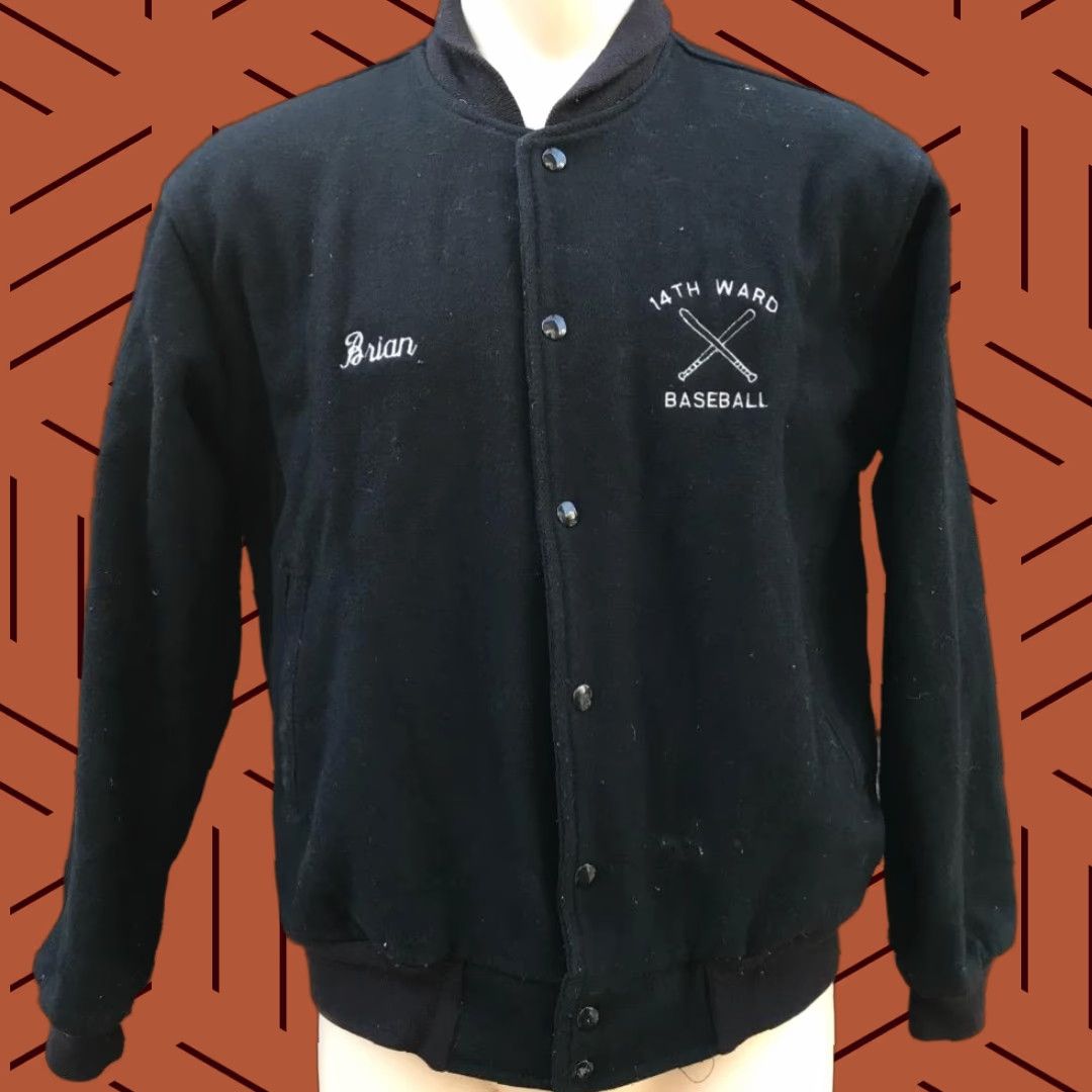 Vintage VINTAGE Black Wool Baseball Snap Front Jacket 1980's 1990's Auburn Shirt L Mens Size US L / EU 52-54 / 3 - 1 Thumbnail