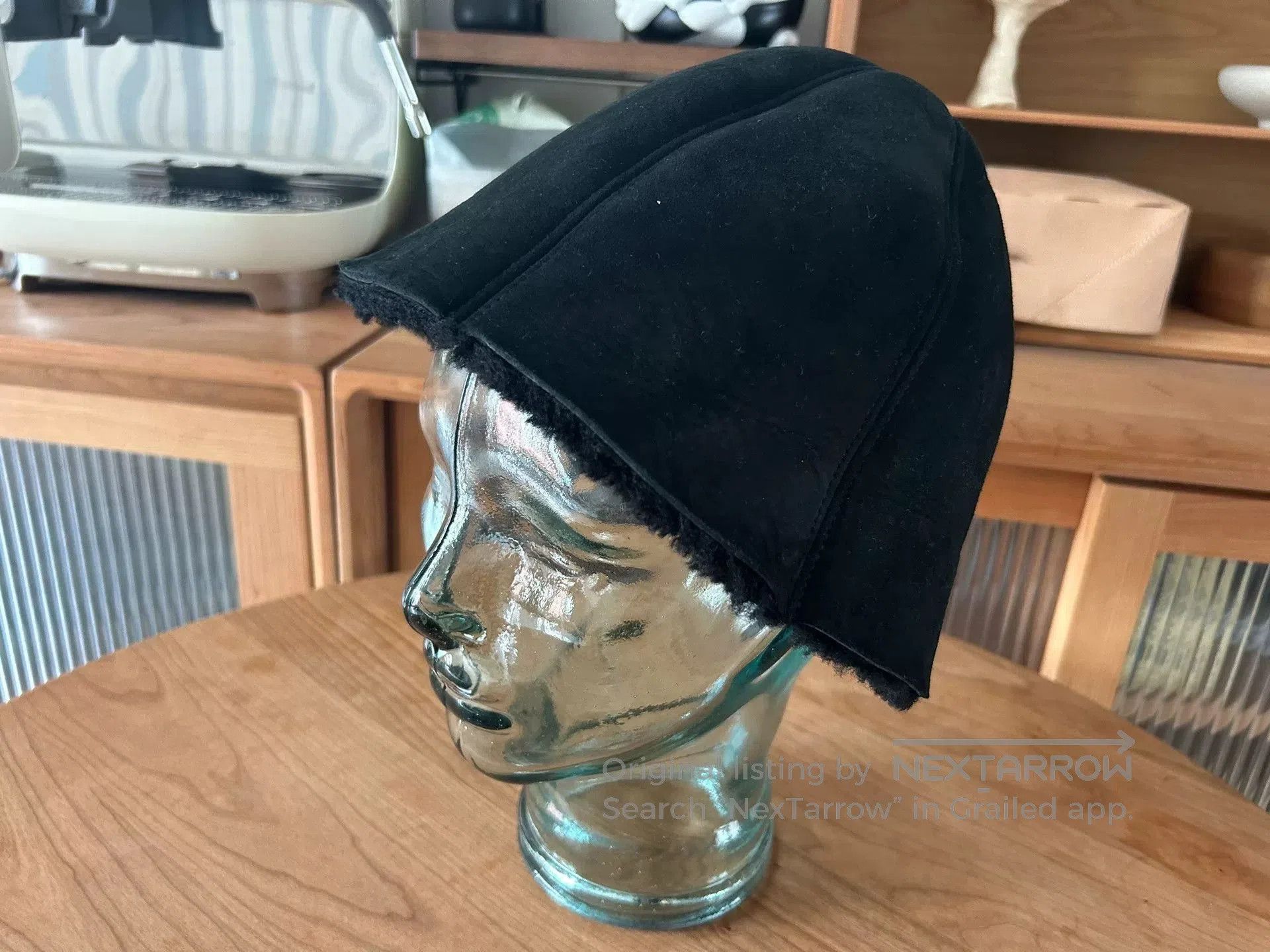 Hender Scheme black lambskin reversible bucket hat. Size ONE SIZE - 1 Thumbnail