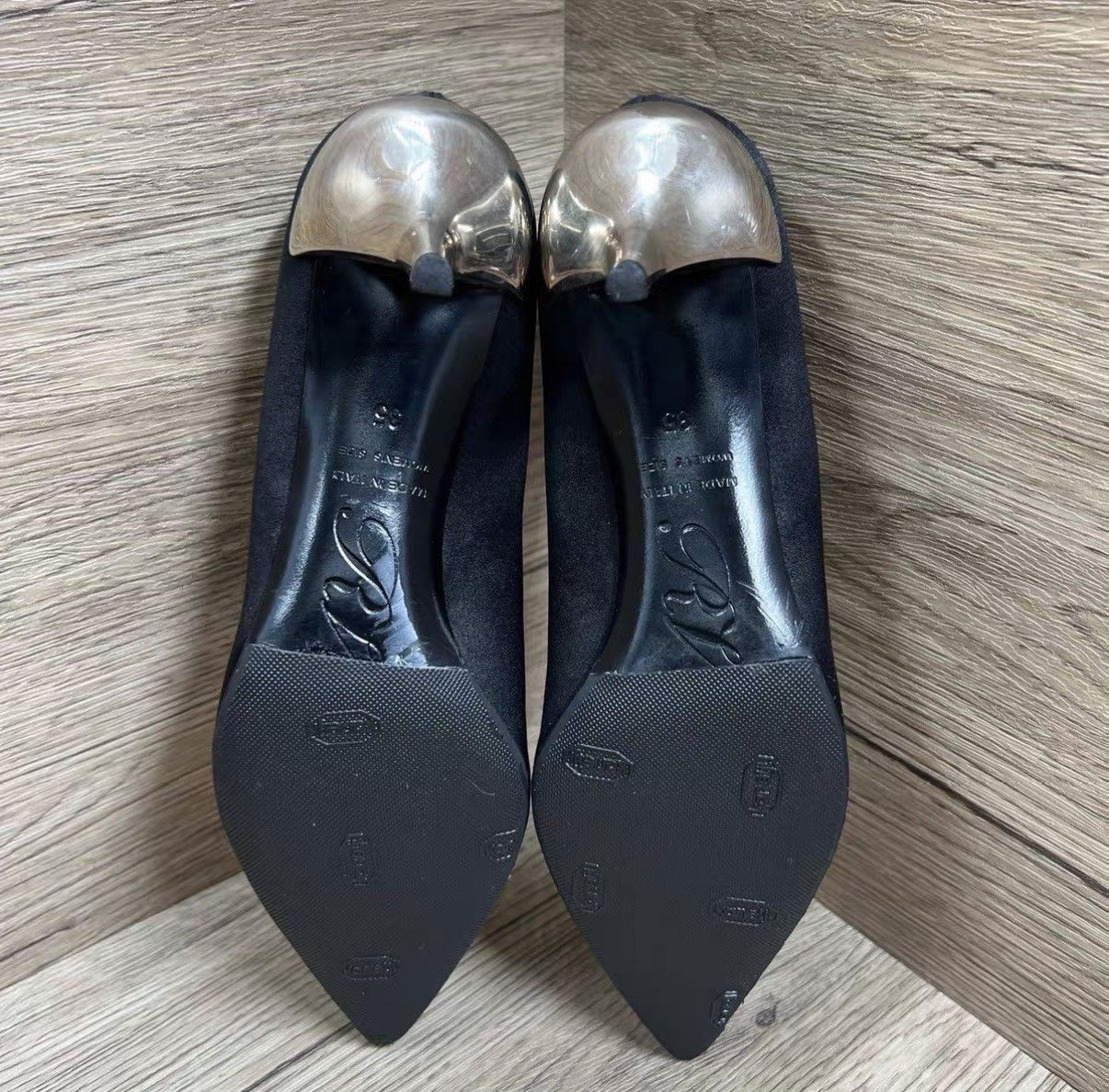 Roger Vivier Roger Vivier Black Satin Square Diamond High Heels J41 Size US 5 / IT 35 - 5 Thumbnail