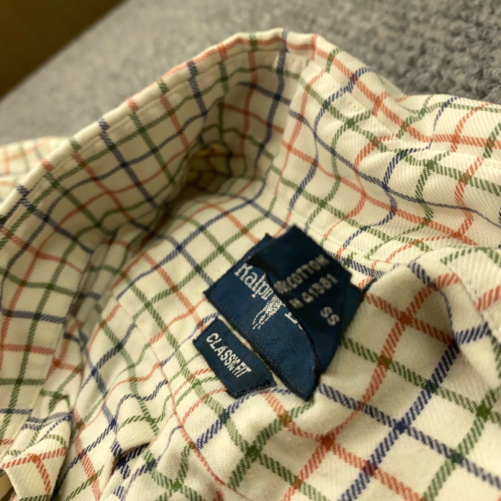 Ralph Lauren Ralph Lauren Mens Shirt Large Beige Plaid Long Sleeve Button-Up Classic Fit 100% Cotton Multicolor Size US L / EU 52-54 / 3 - 4 Thumbnail