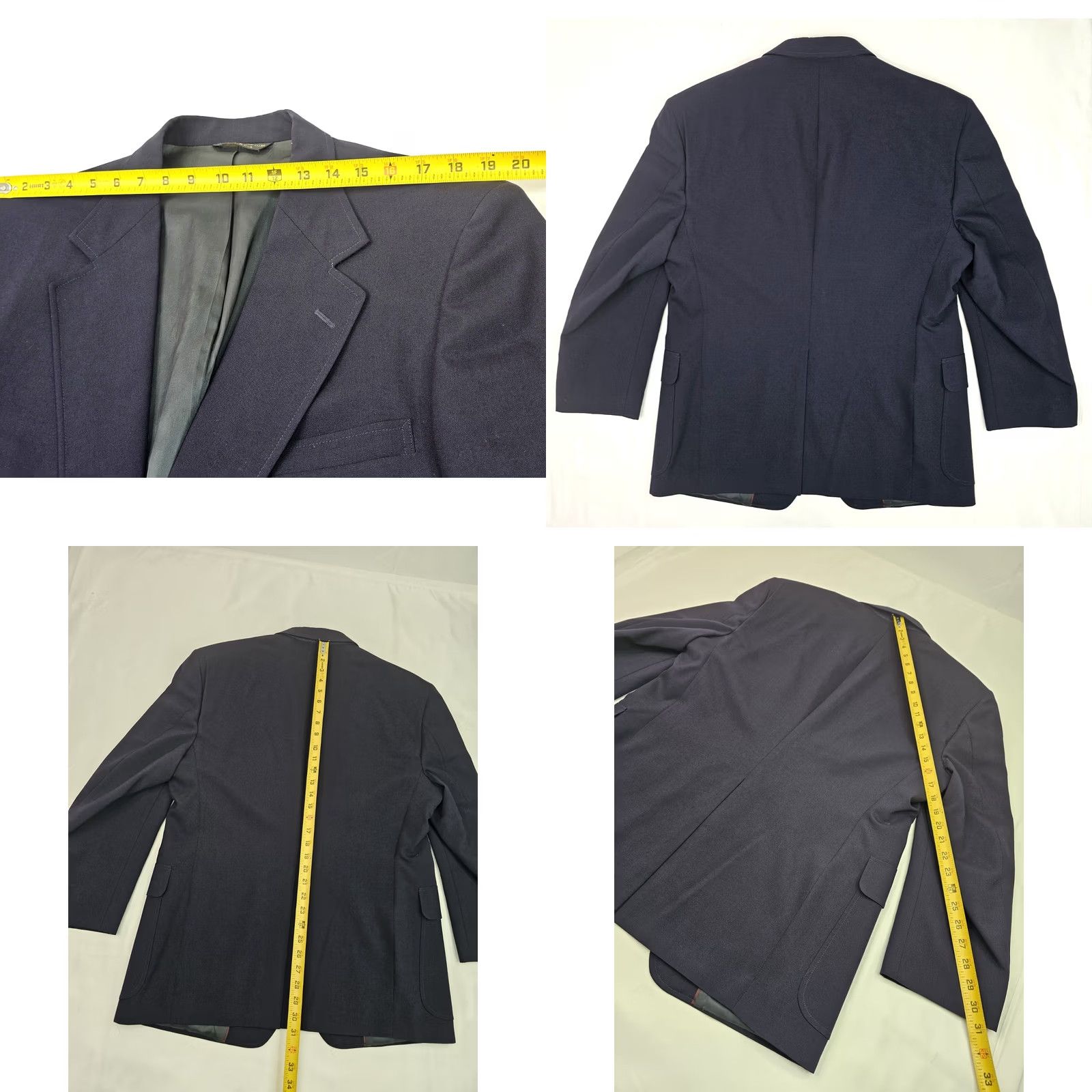 Vintage VINTAGE J. Peterman Co. Pure Wool Sport Coat Navy Blue 44R 2-Button Lined Blazer Men Dress Coat Jacket Sport Coat Size 44R - 9 Thumbnail