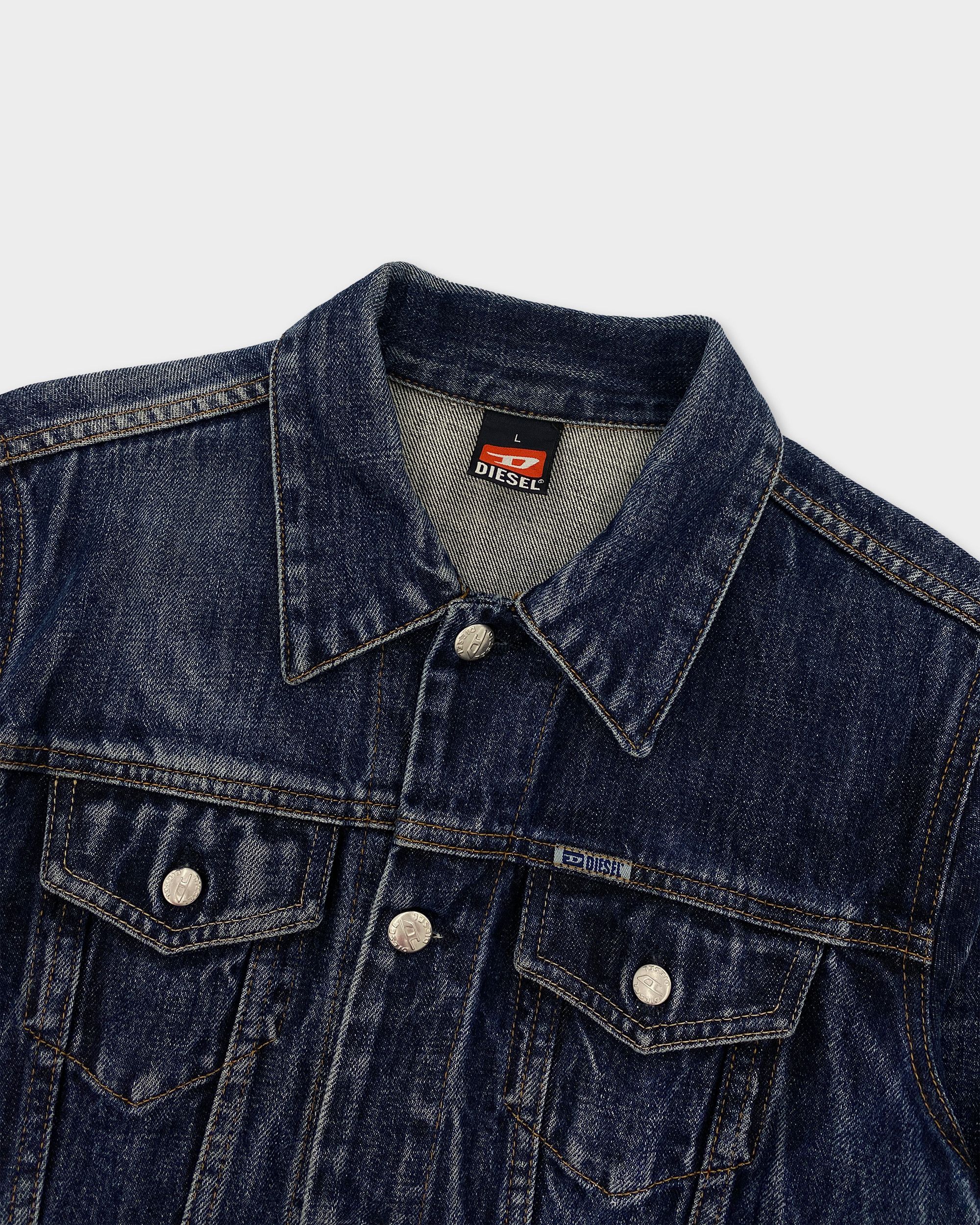 Diesel 2000s Faded Denim Jacket Size L / US 10 / IT 46 - 3 Thumbnail