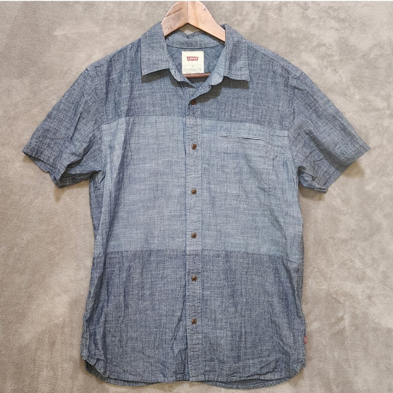 Levi's Levi Strauss Men's S Two-Tone Light Blue Chambray Shirt Size US S / EU 44-46 / 1 - 1 Thumbnail