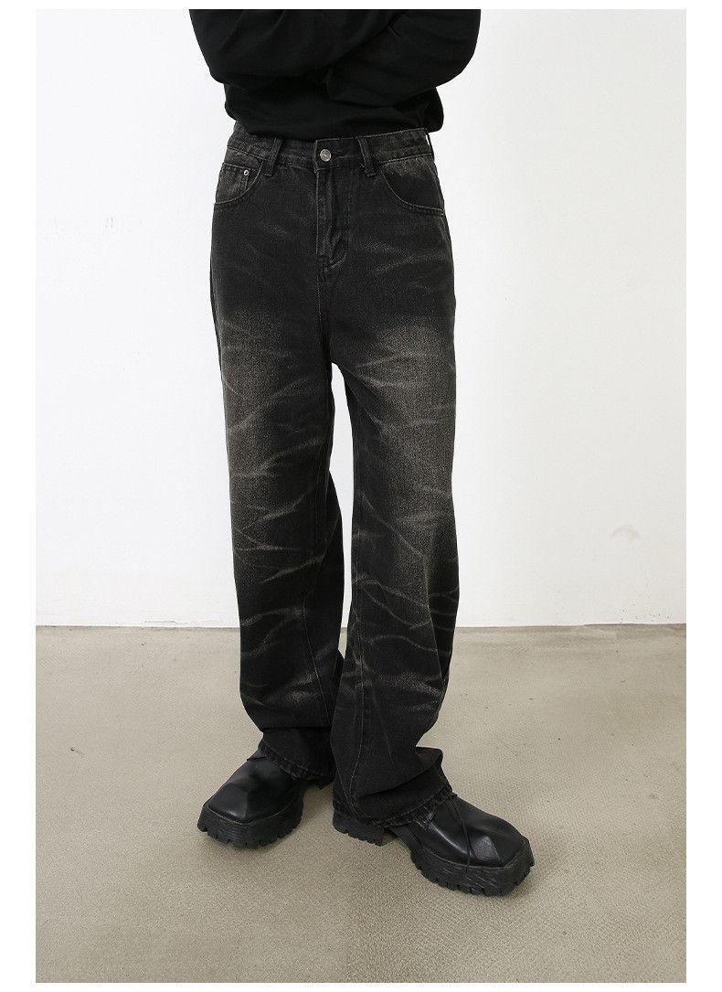 Japanese Brand × Jean Black loose straight men's personalized striped jeans Size US 32 / EU 48 - 6 Thumbnail
