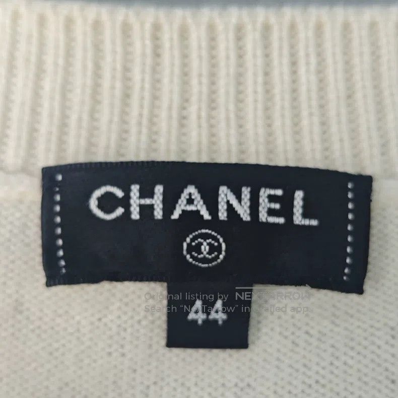 Chanel Chanel Beige classic logo cashmere sweater Size M / US 6-8 / IT 42-44 - 5 Thumbnail