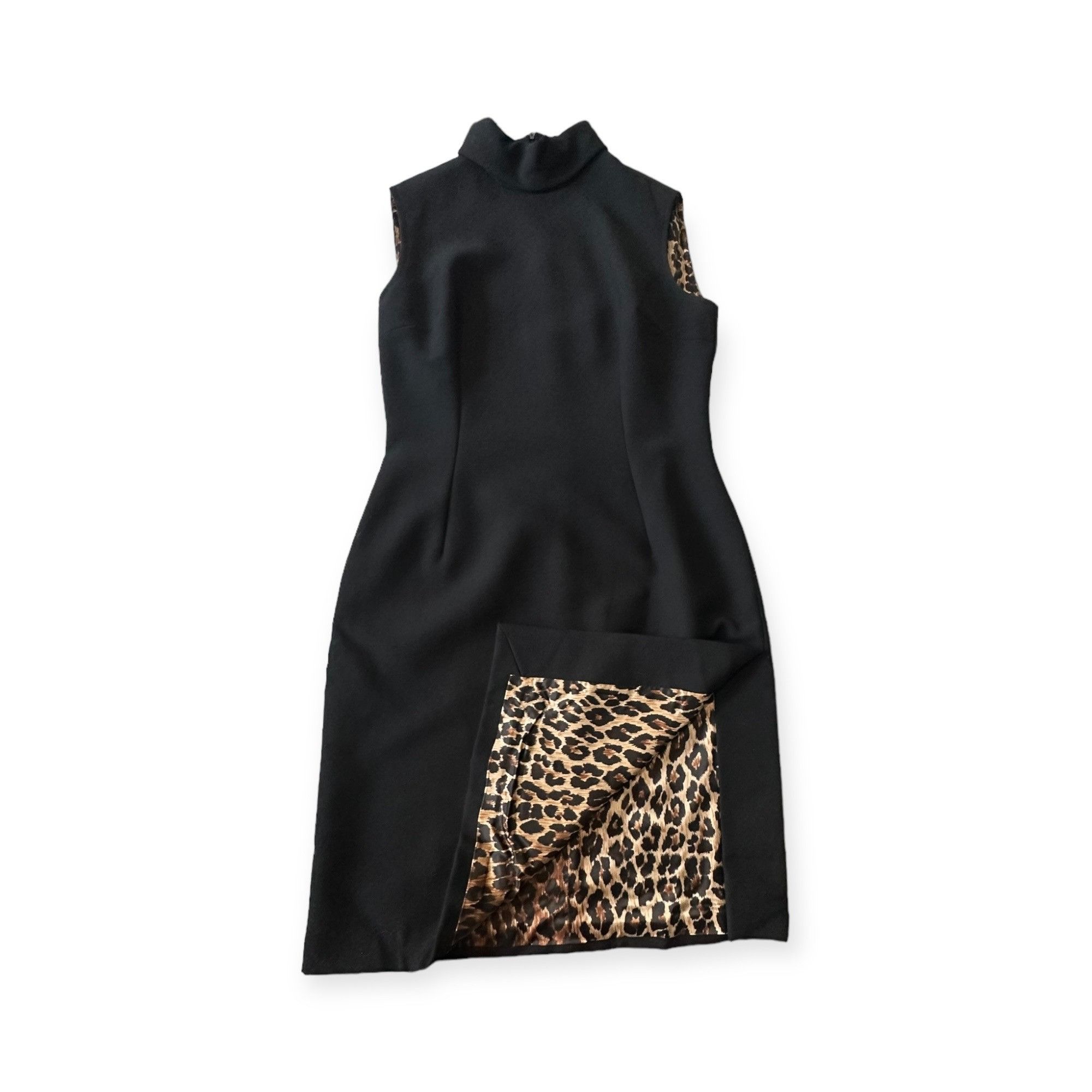 Dolce & Gabbana Dolce & Gabbana Wool Sheath Dress Leopard Lining IT 46 Size L / US 10 / IT 46 - 6 Thumbnail