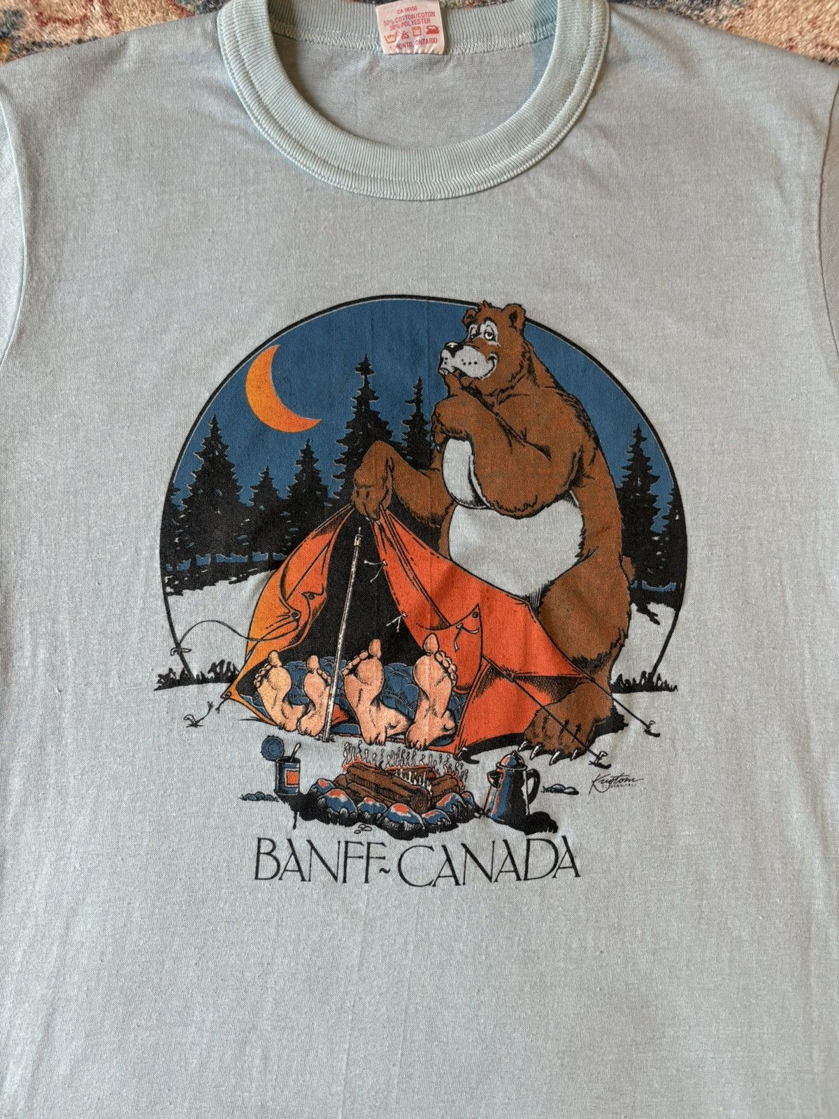 Vintage Vintage 80s Banff Camping Bear Humour T-shirt Medium Size US M / EU 48-50 / 2 - 4 Thumbnail