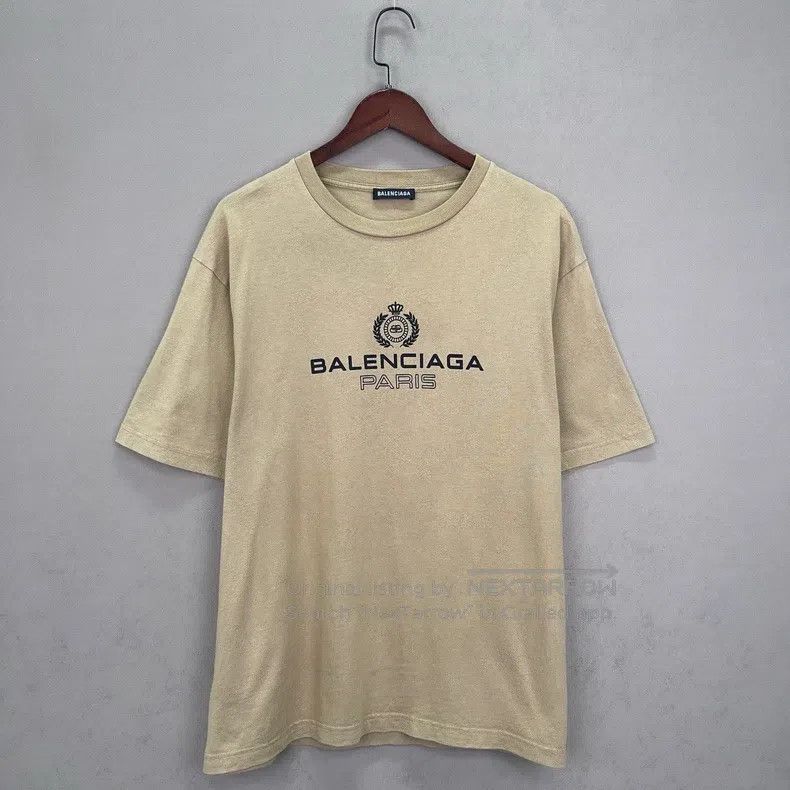 Balenciaga Balenciaga Khaki Crown Short Sleeve Size US M / EU 48-50 / 2 - 1 Thumbnail