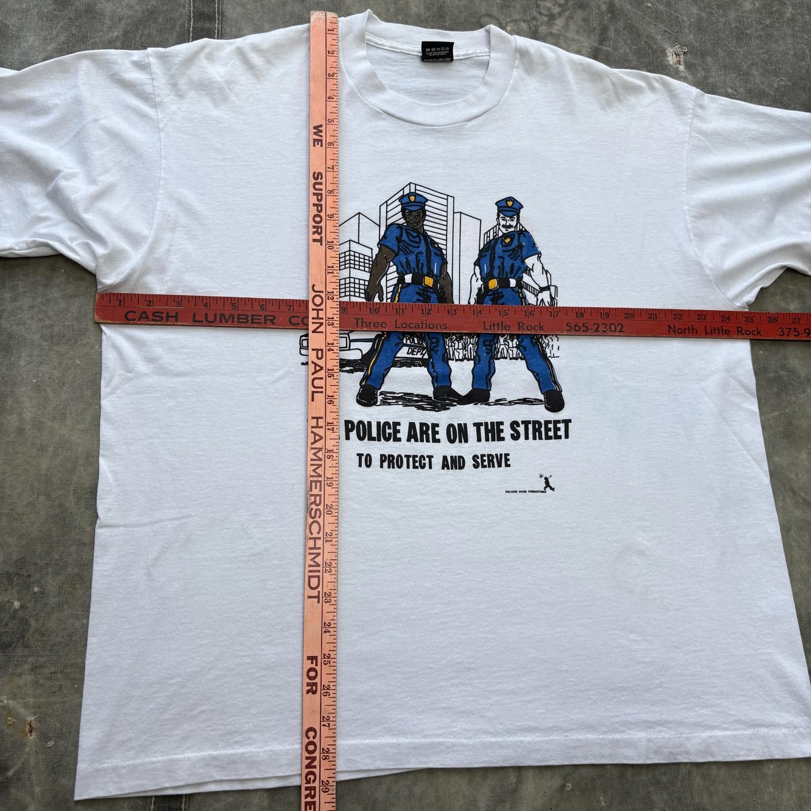 Vintage Vintage 90s Police Protect And Serve Funny Criminal Shirt Size US XXL / EU 58 / 5 - 6 Thumbnail