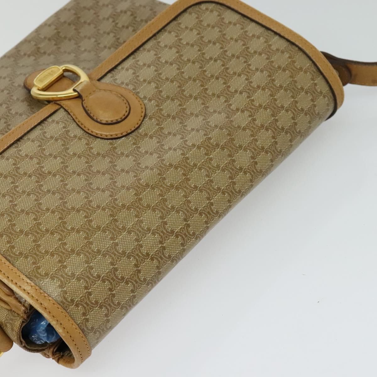 Celine CELINE Macadam Canvas Shoulder Bag Pvc Brown Gold Size ONE SIZE - 6 Thumbnail
