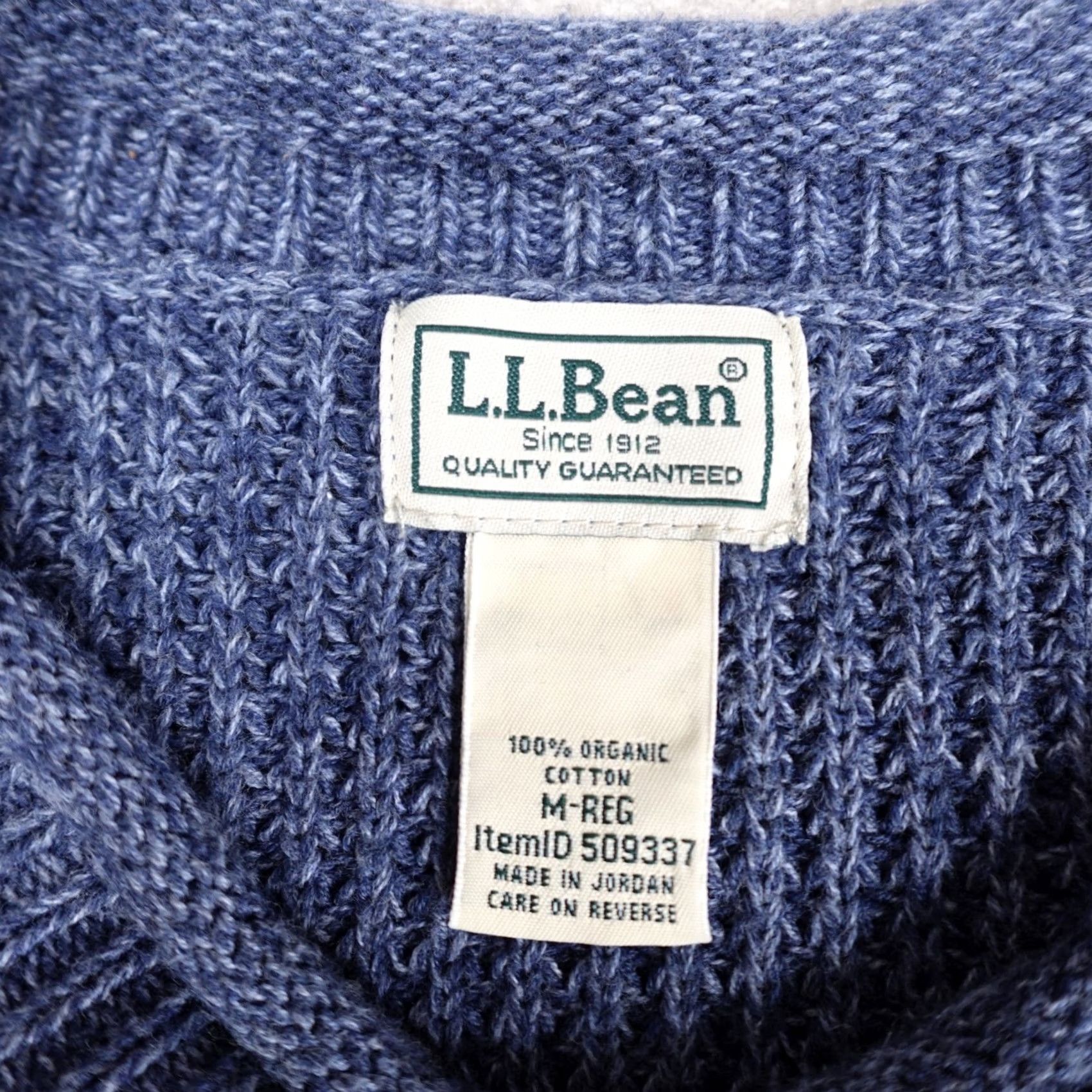 Vintage Mens L.L. Bean Sweater Medium Blue Heather Roll Neck Organic Cotton Size US M / EU 48-50 / 2 - 3 Thumbnail
