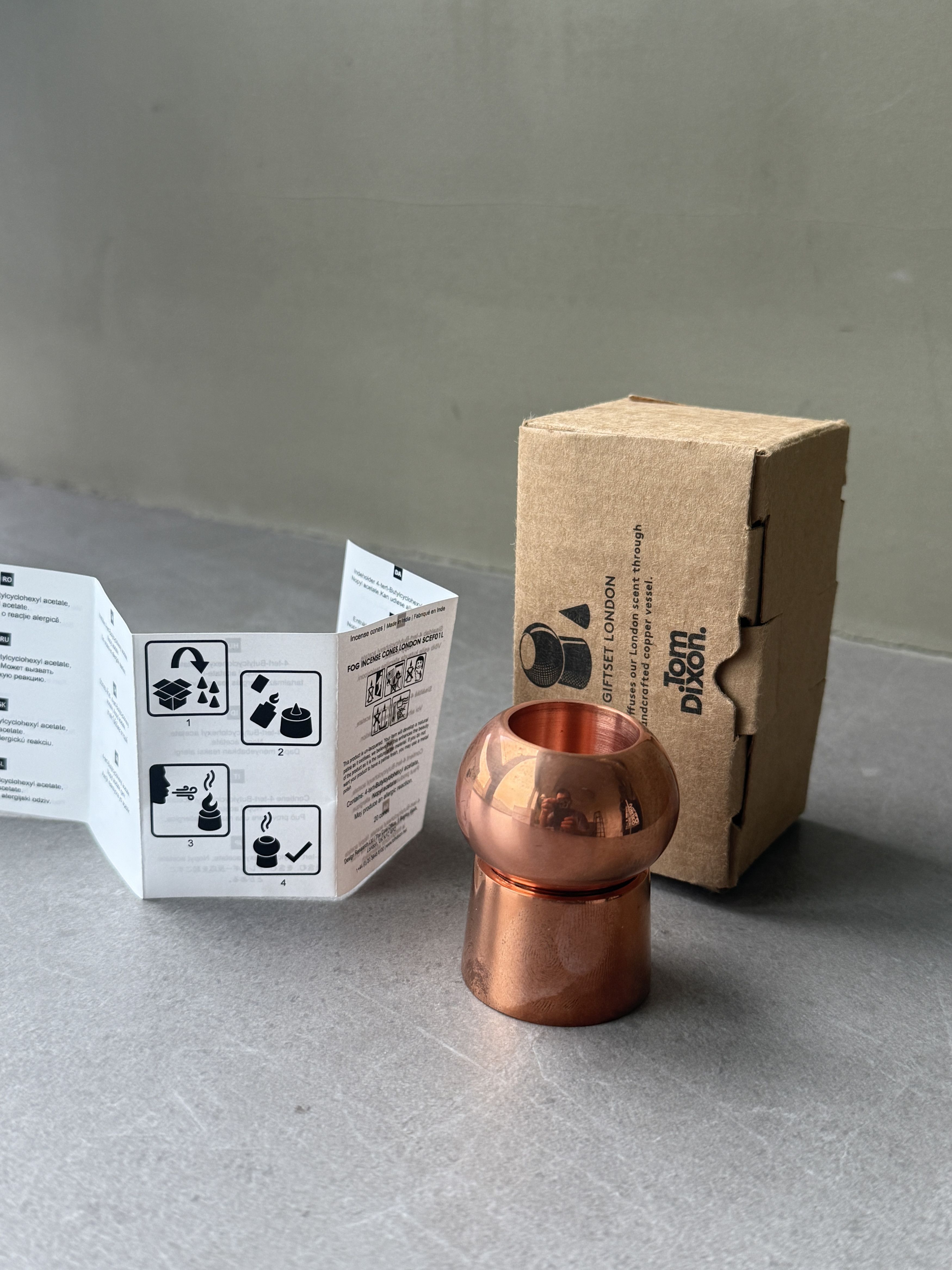 Designer Tom Dixon London Handcrafted Solid Copper Incense Vessel NEW Size ONE SIZE - 3 Thumbnail