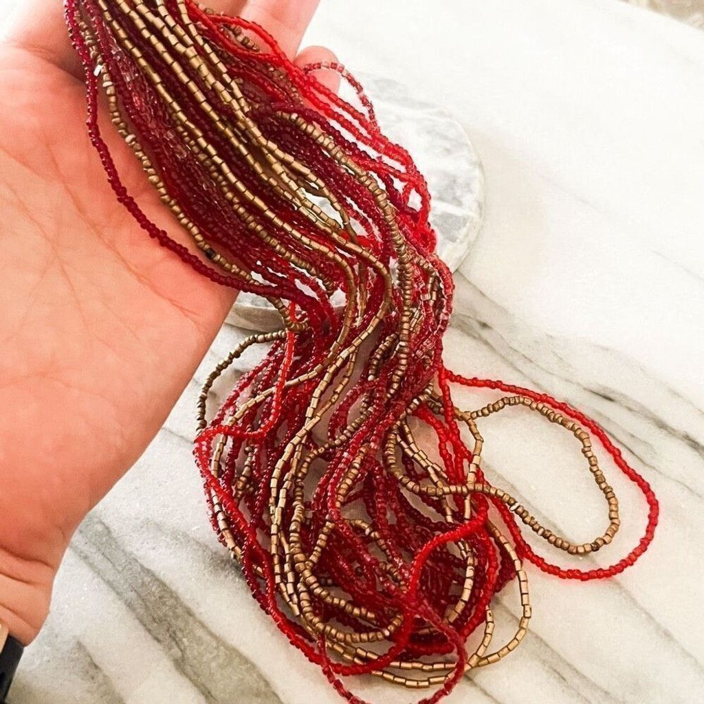 Coldwater Creek Coldwater Creek Layered Seed Beaded Necklace Red Size ONE SIZE - 4 Thumbnail