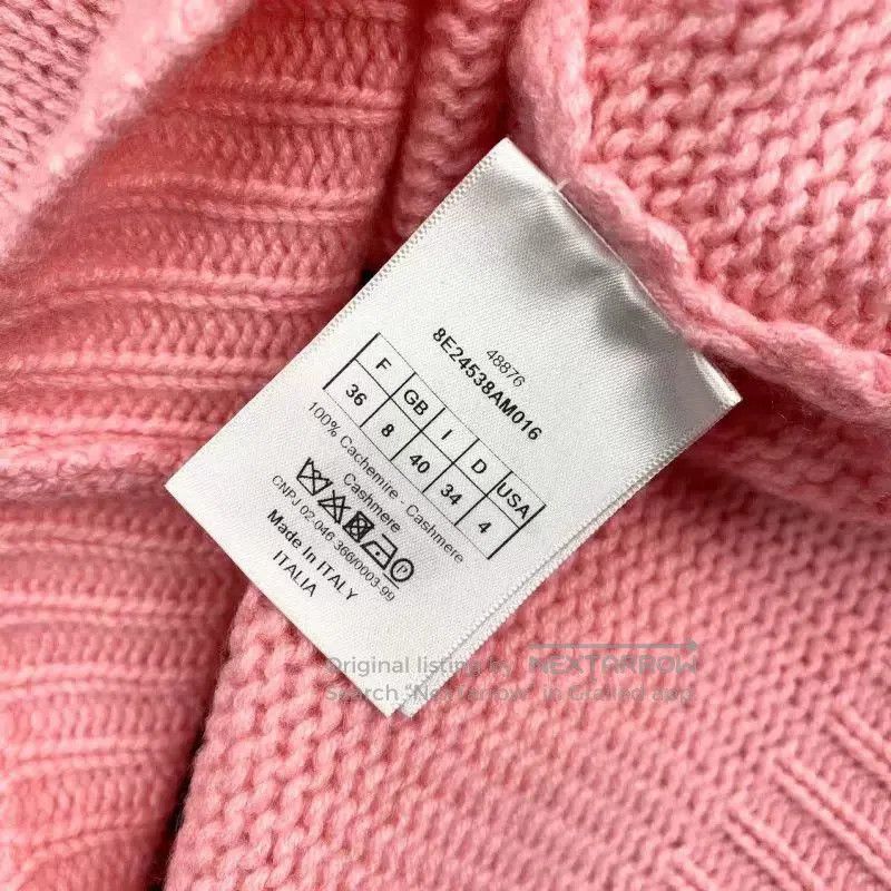 Dior pink cashmere sweater by Dior. Size US S / EU 44-46 / 1 - 4 Thumbnail