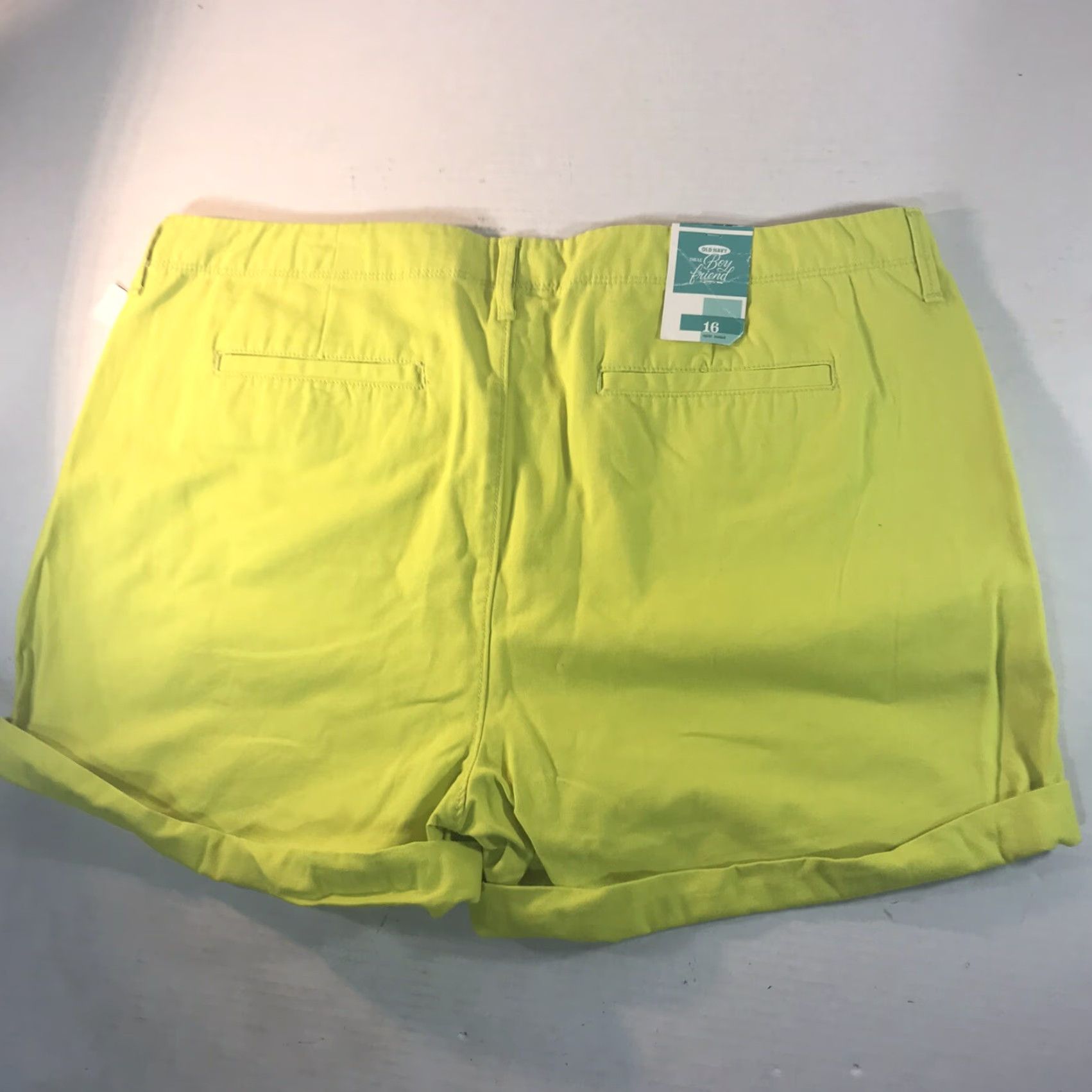 Old Navy Old Navy Neon Boyfriend Shorts Women's Size 16 Yellow/Green Casual Summer Lightweight Size 38" / US 16 / IT 52 - 2 Thumbnail