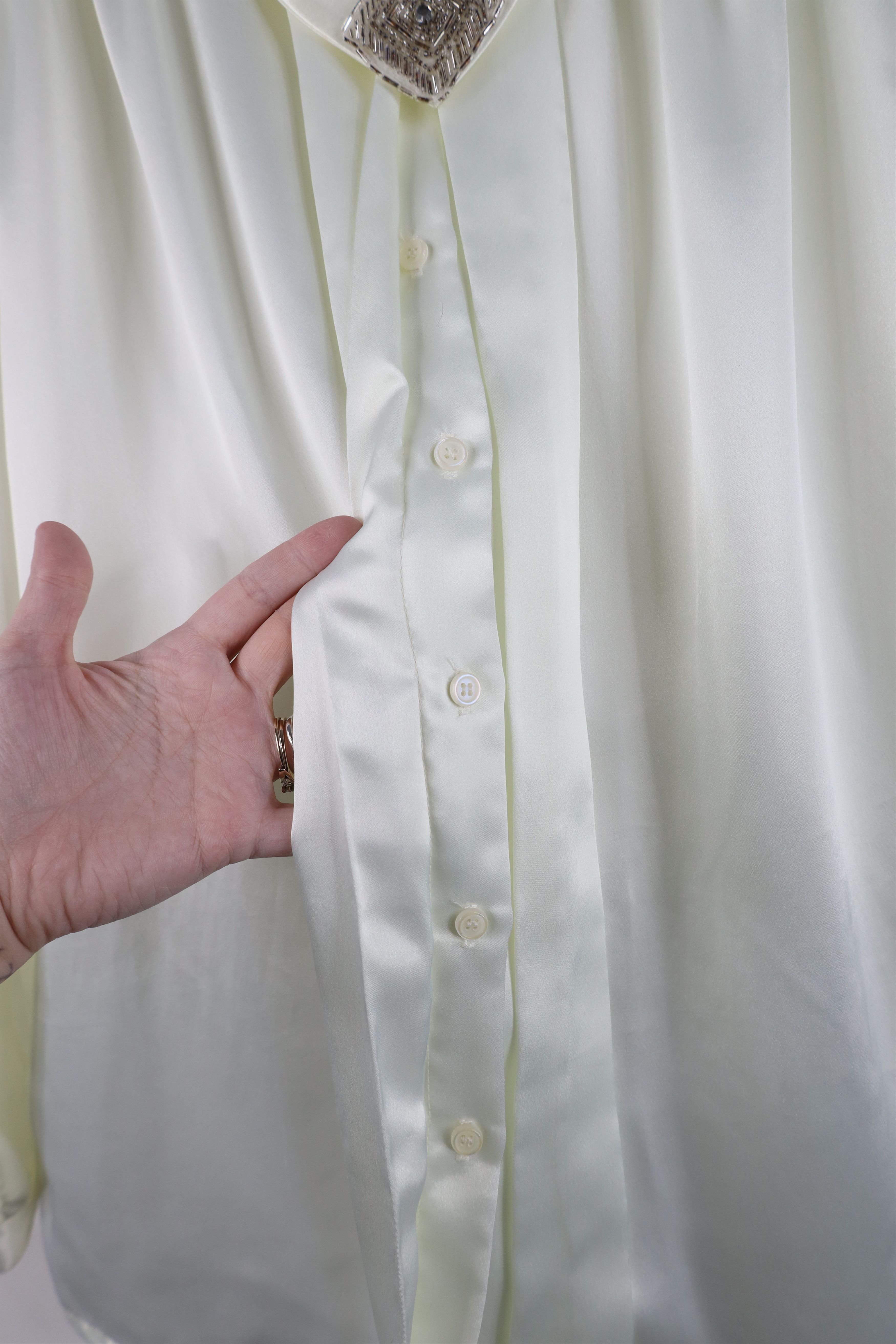 Vintage Vintage 90s Streetwear Silky Polyester Button Shirt USA Size XXL / US 16-18 / IT 52-54 - 7 Thumbnail