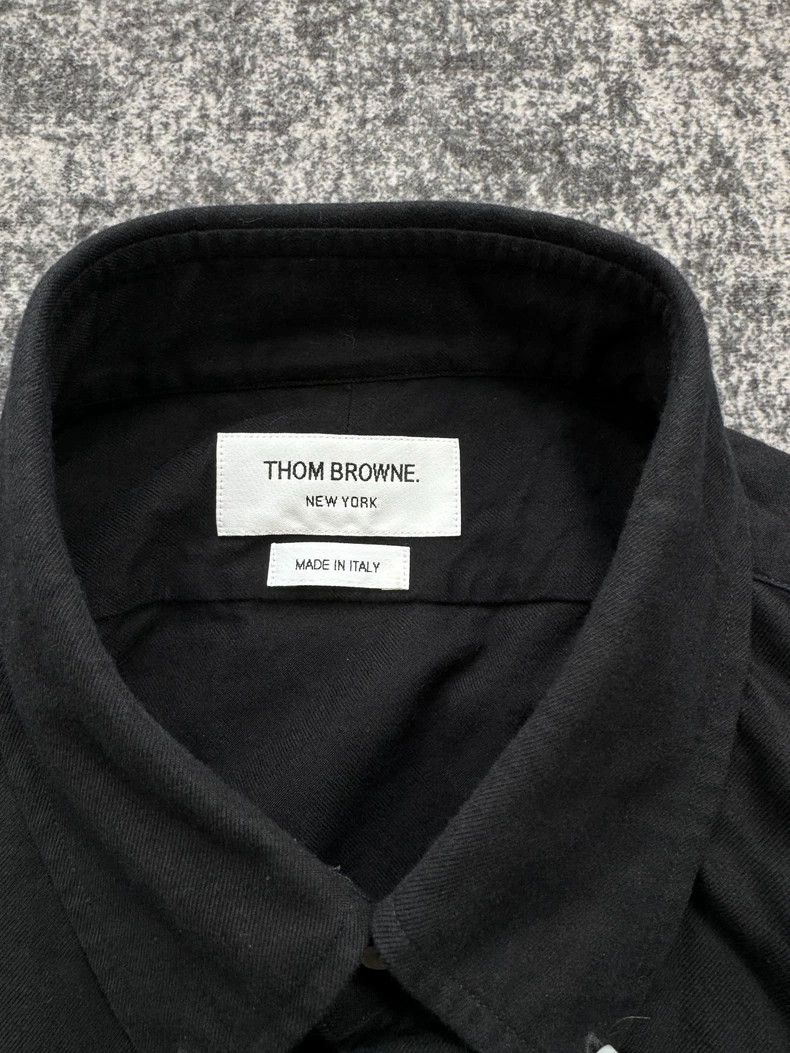 Thom Browne thom browneTB dark blue sleeve mark shirt 2503-Nextarrow Size US XL / EU 56 / 4 - 3 Thumbnail
