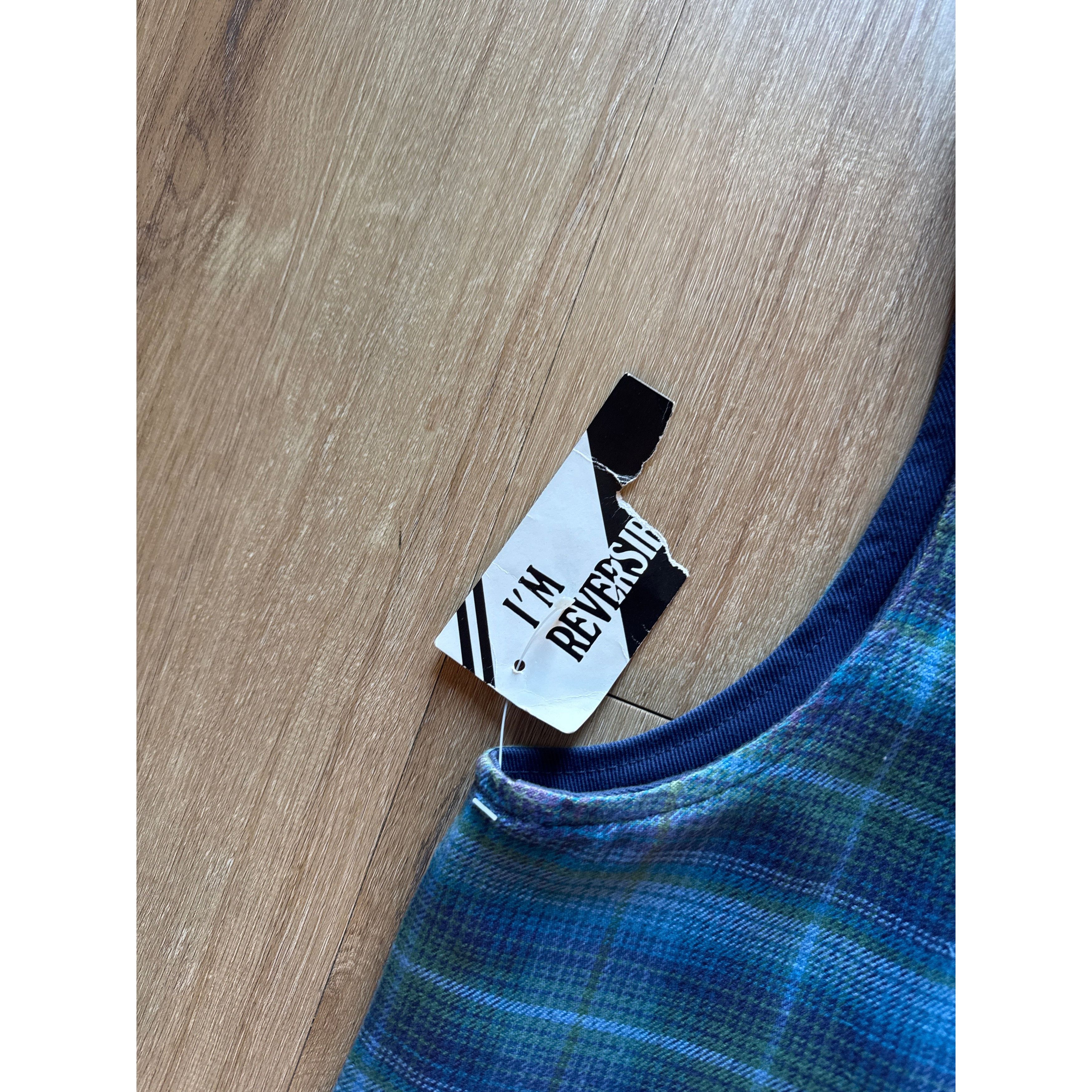 Vintage Vintage 90s Be-Bop Plaid Cargo Reversible Vest Size US L / EU 52-54 / 3 - 2 Thumbnail