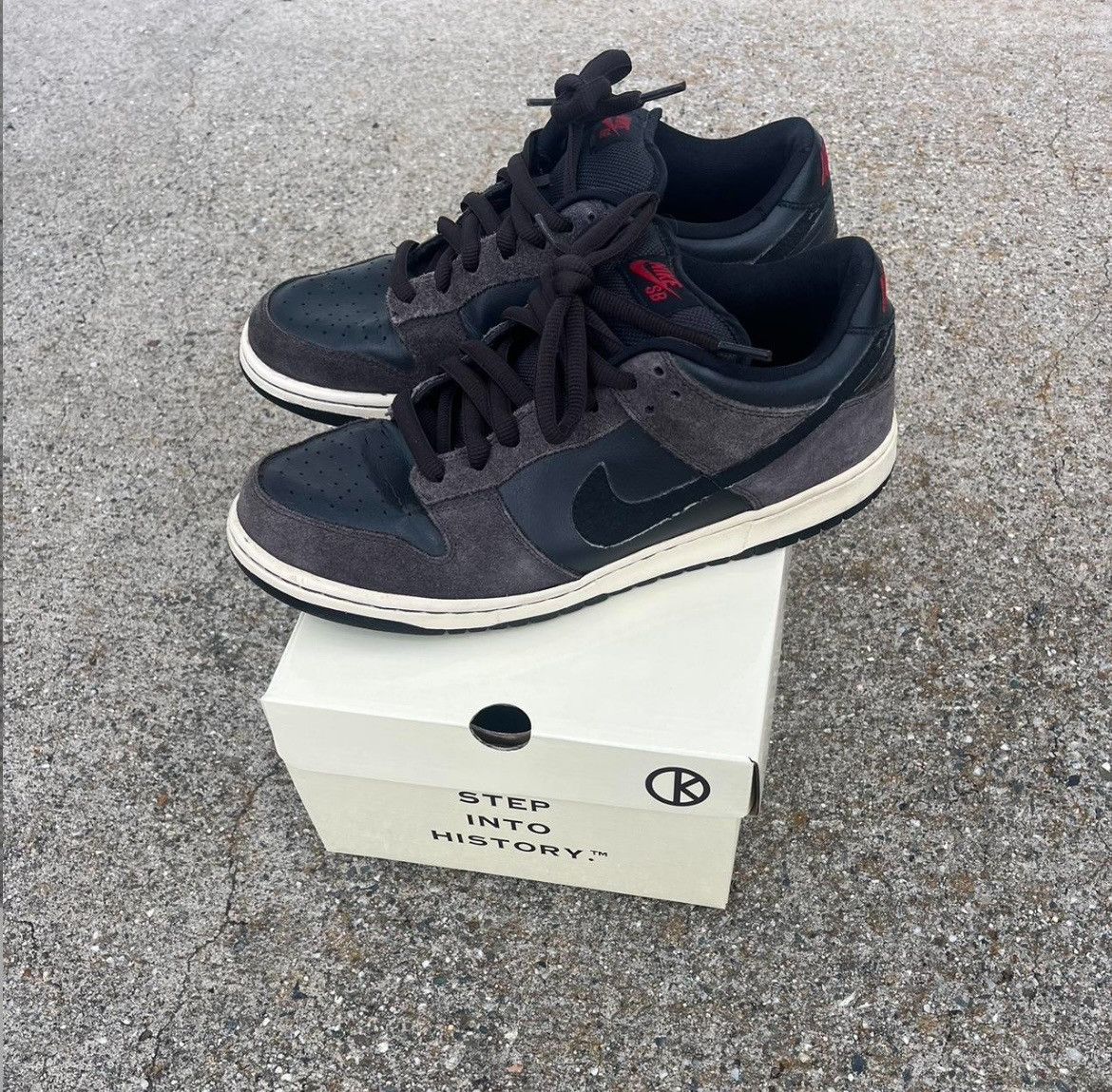 Nike 2010 Nike SB Dunk Low Dark Charcoal Size US 9.5 / EU 42-43 - 3 Thumbnail