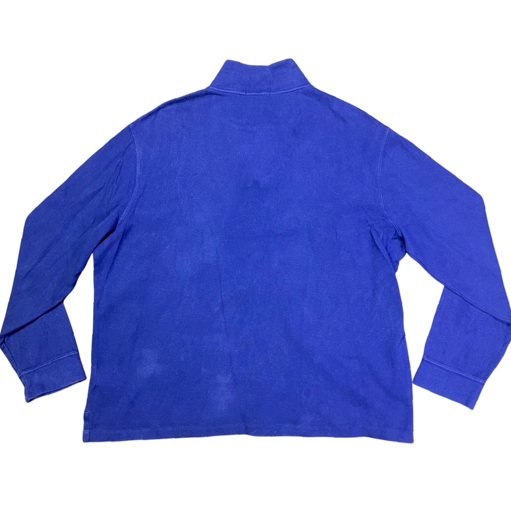 Polo Ralph Lauren Polo Ralph Lauren Mens XL Blue Slim Fit 1/4 Zip Estate Rib Pullover Knit Pony Logo Sweatshirt Sweater N/A Size US XL / EU 56 / 4 - 2 Thumbnail