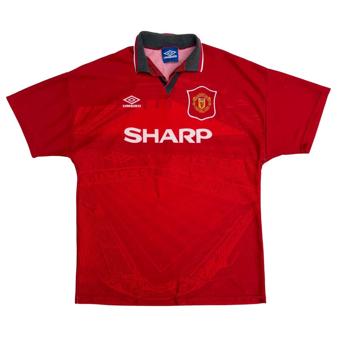 Umbro Manchester United Umbro 1994 96 90s Vintage Beckham 7 Jersey Size US L / EU 52-54 / 3 - 1 Thumbnail