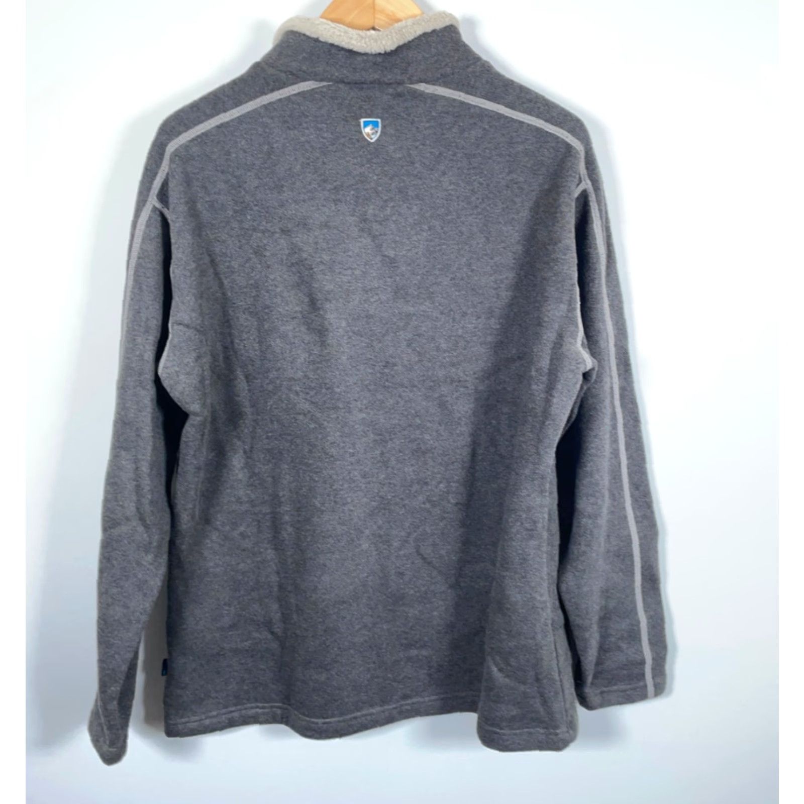 Vintage Kuhl Alfpaca Fleece Pullover Sweater Men XL Dark Gray 1/4 Zip Sherpa Collar 90s Retro Nature Casual Knit Style Pullover Mens Sweater Size US XL / EU 56 / 4 - 2 Thumbnail