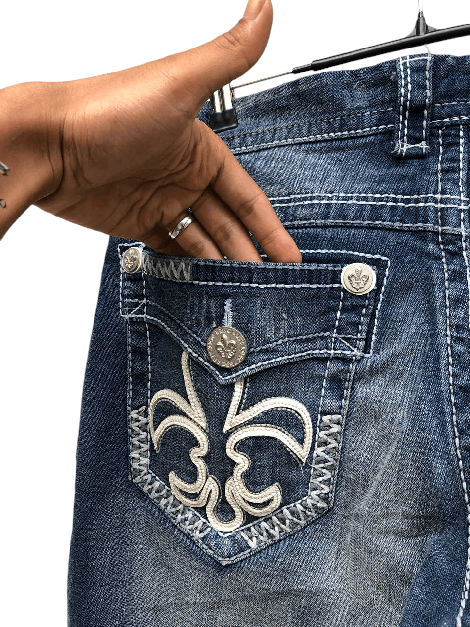 Japanese Brand LBJC Ripped Denim Jeans Size US 36 / EU 52 - 9 Thumbnail