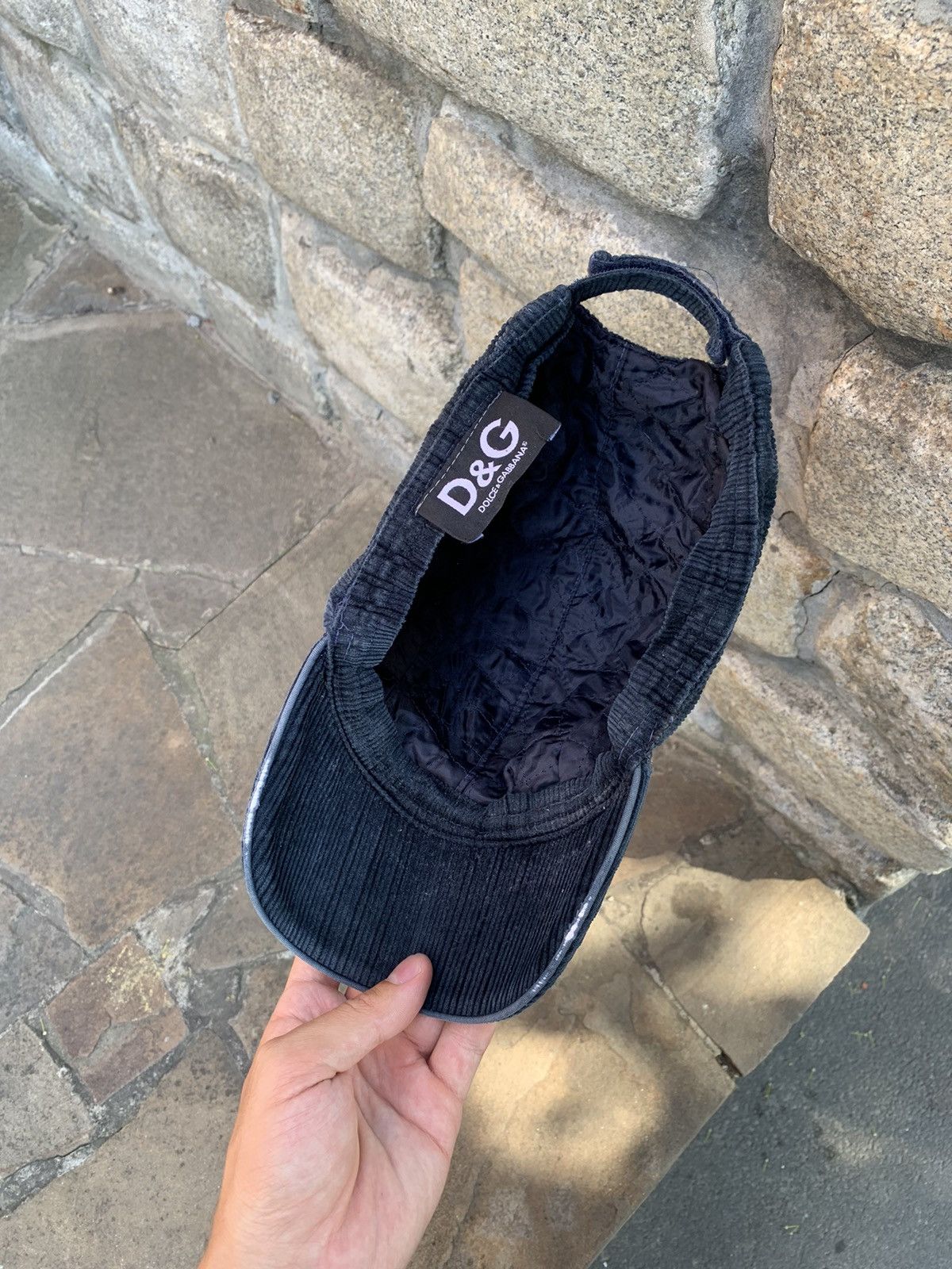 Dolce & Gabbana Vintage Dolce & Gabbana Corduroy Logo Cap Hat Size ONE SIZE - 5 Thumbnail