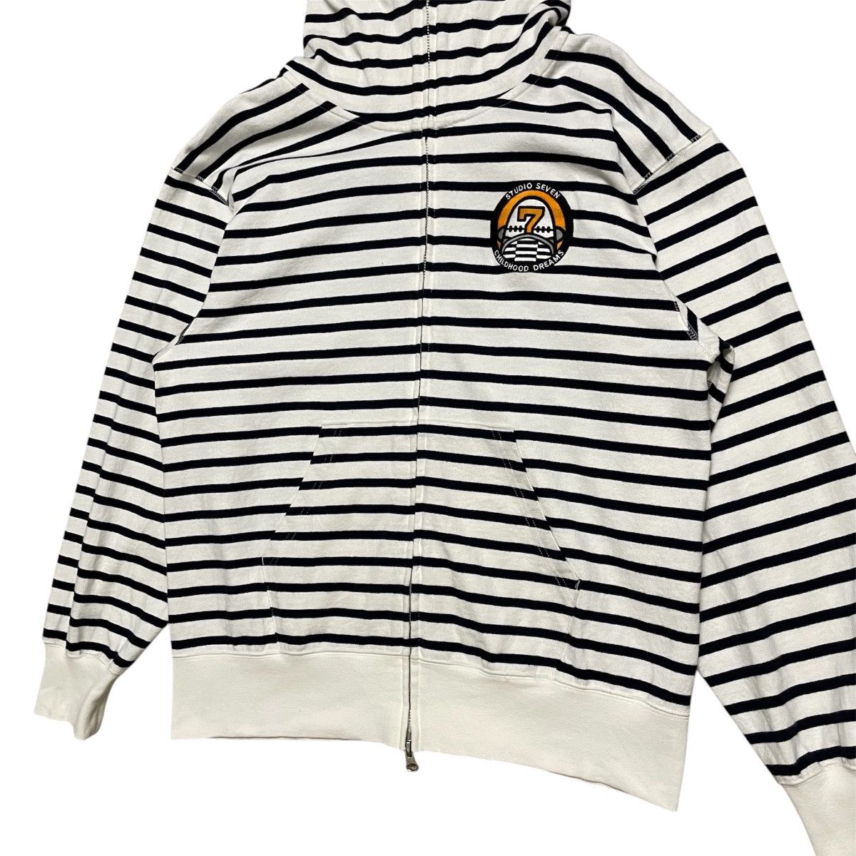 Japanese Brand × Studio Seven Studio Seven Childhood Dreams Stripe Hoodie Fullzip Size US M / EU 48-50 / 2 - 3 Thumbnail