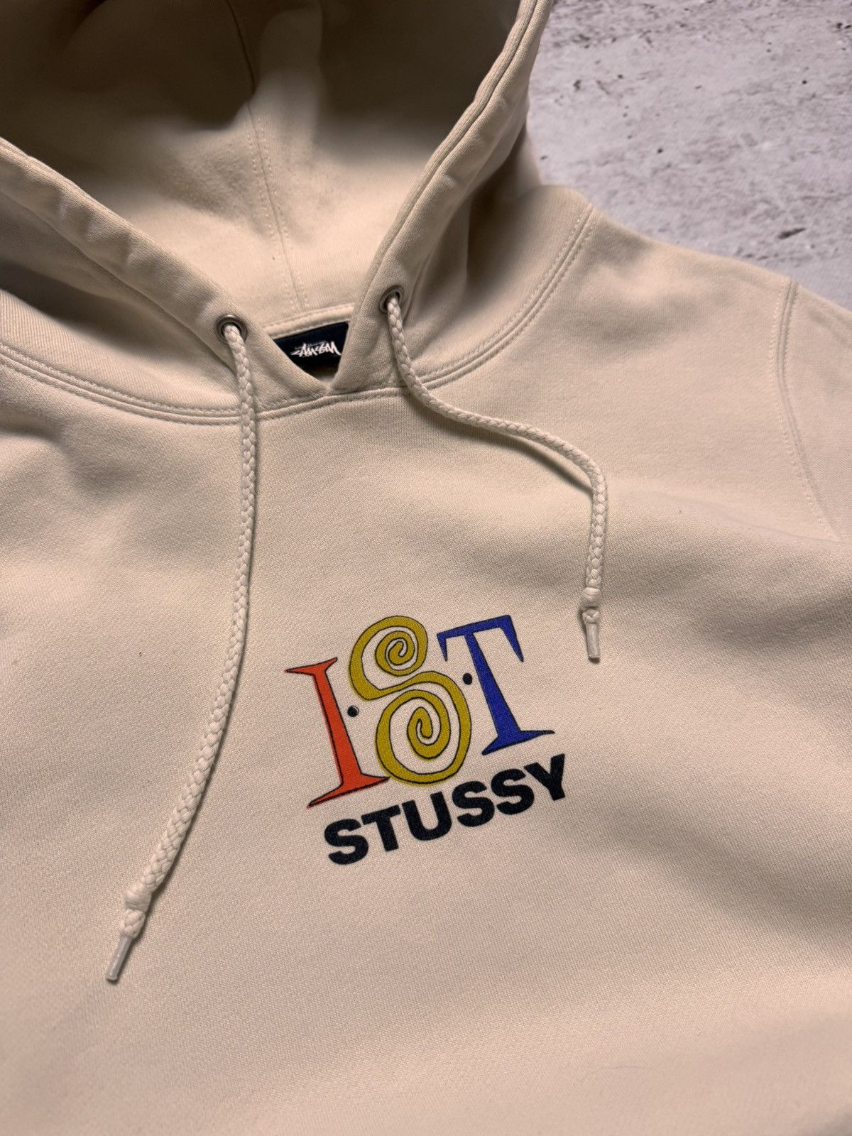 Stussy × Vintage STUSSY CENTER LOGO OVERSIZE BOXY HOODIE Size US M / EU 48-50 / 2 - 3 Thumbnail