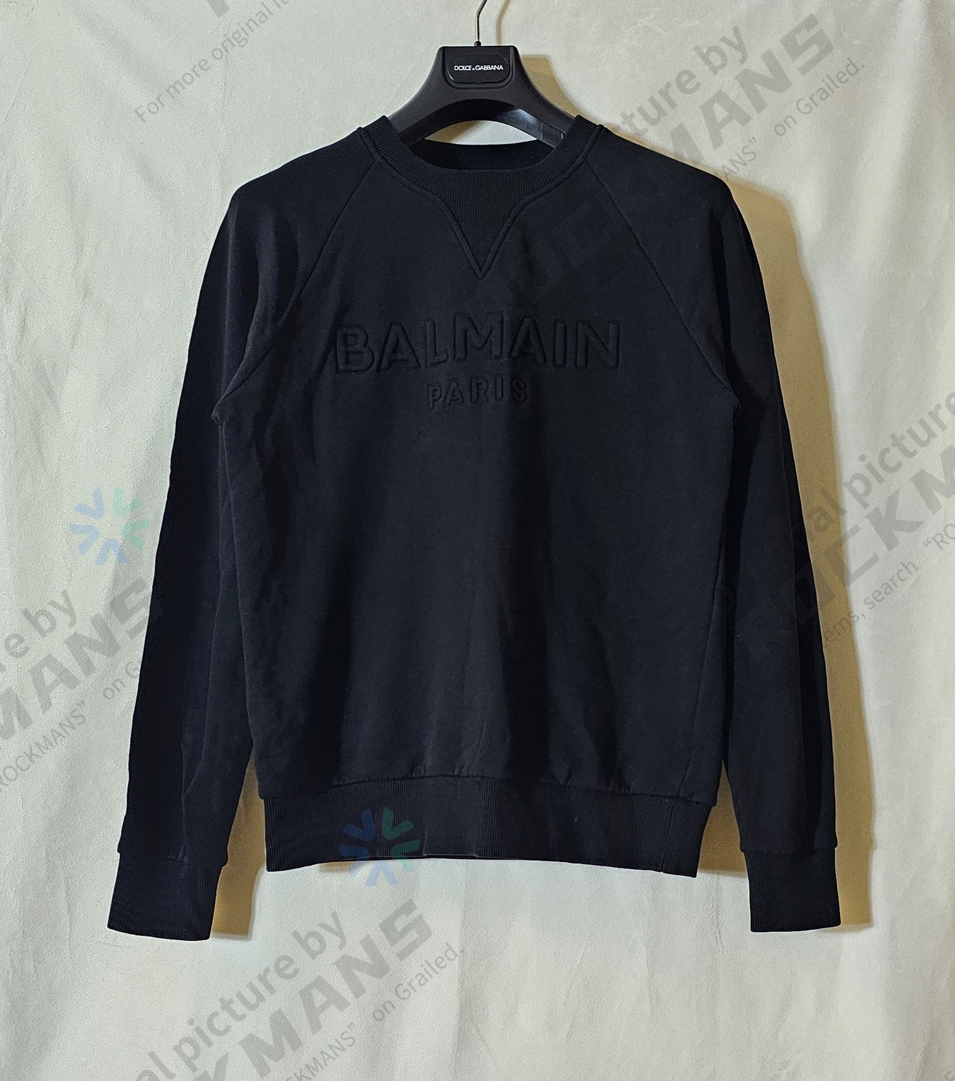 Balmain BALMAIN Logo-embossed sweatshirt Black Size M Size US M / EU 48-50 / 2 - 2 Thumbnail