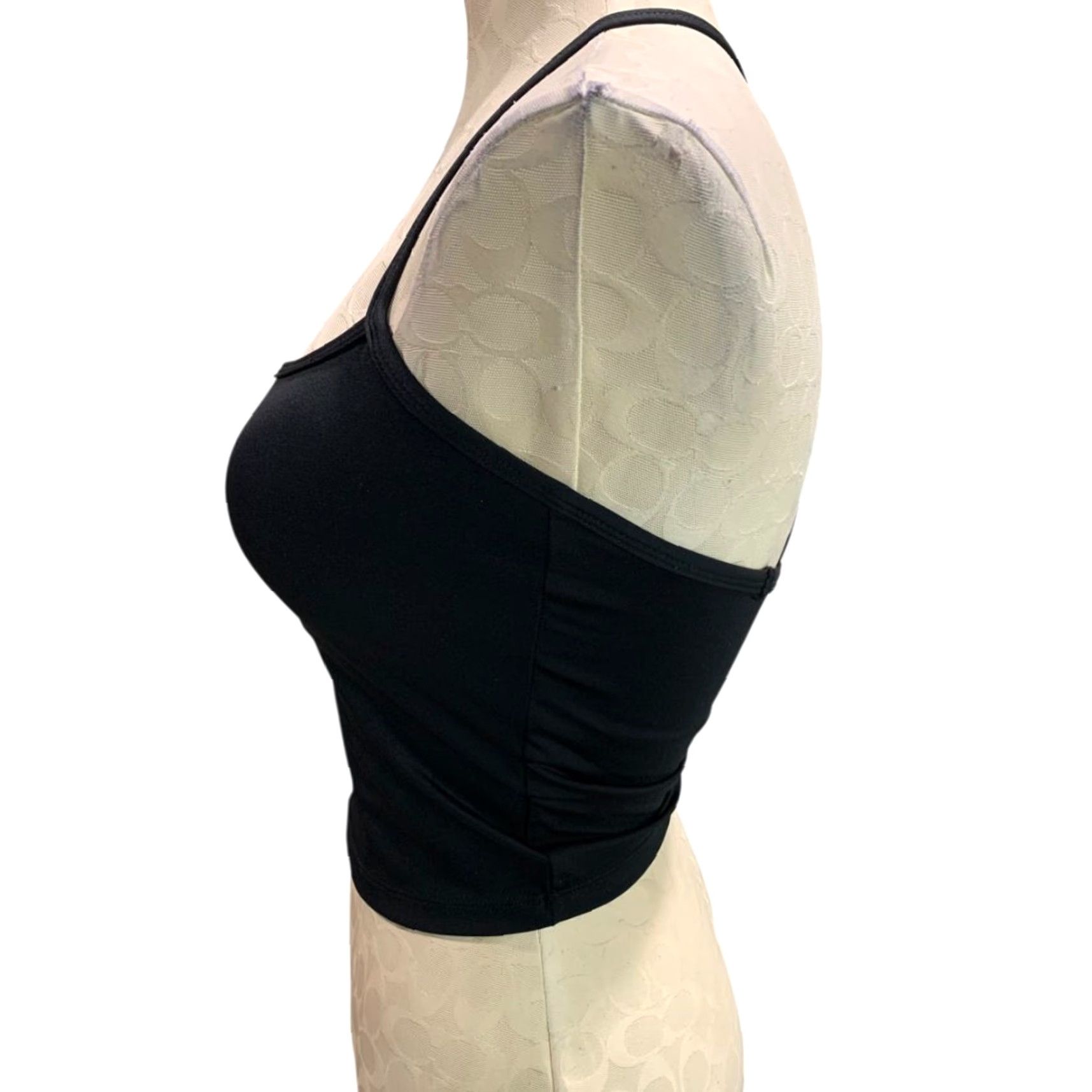 Vintage Small Long Line Black Built in Bra Light Support Camisole Camisole Women S Black Tank S Regular Light Support Built in Bra Long Line Camisole Size ONE SIZE - 3 Thumbnail